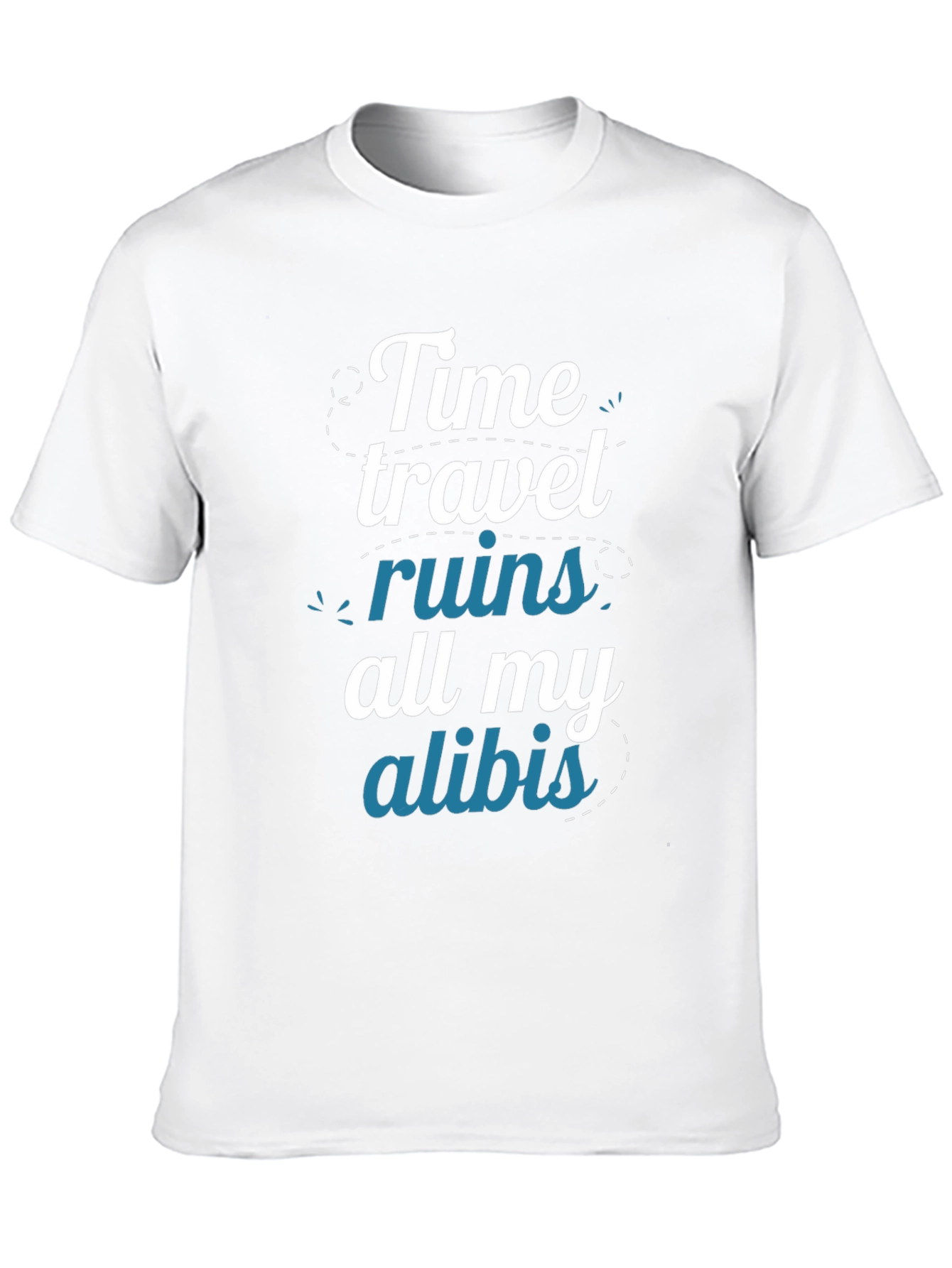 Black Time Travel Ruin Alibi Graphic T-Shirt  view 10