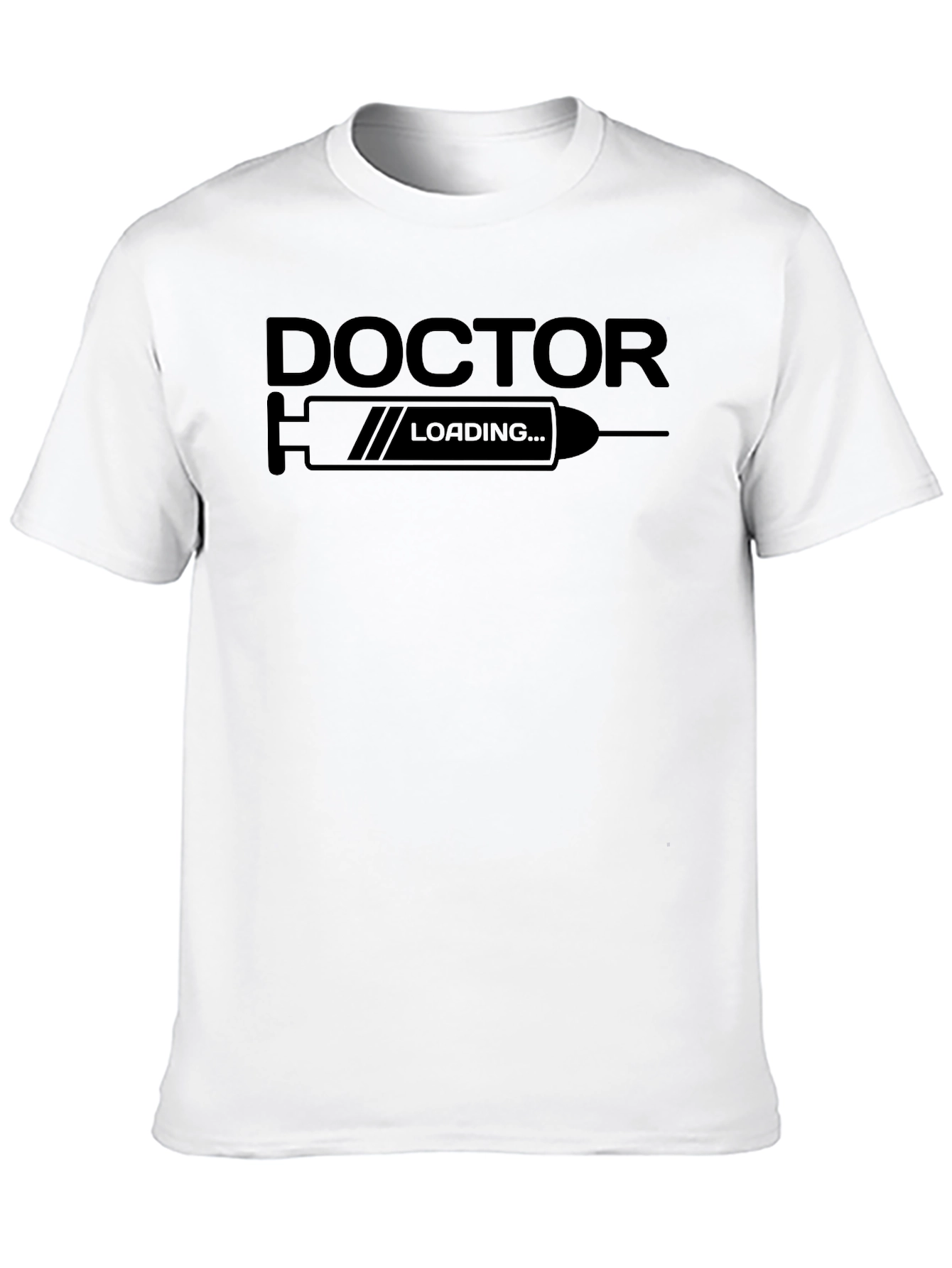 Black Doctor Loading Graphic Tee - Medical Humor T-Shirt view 10