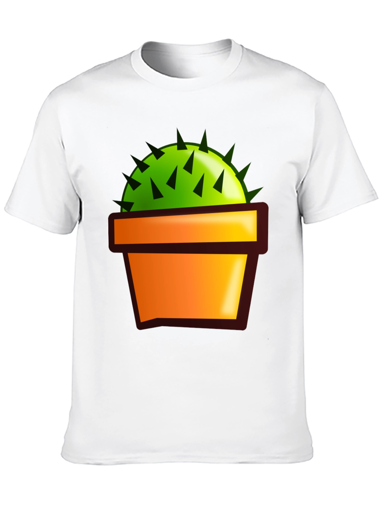 Black Cactus in Pot Graphic T-Shirt - Black view 10