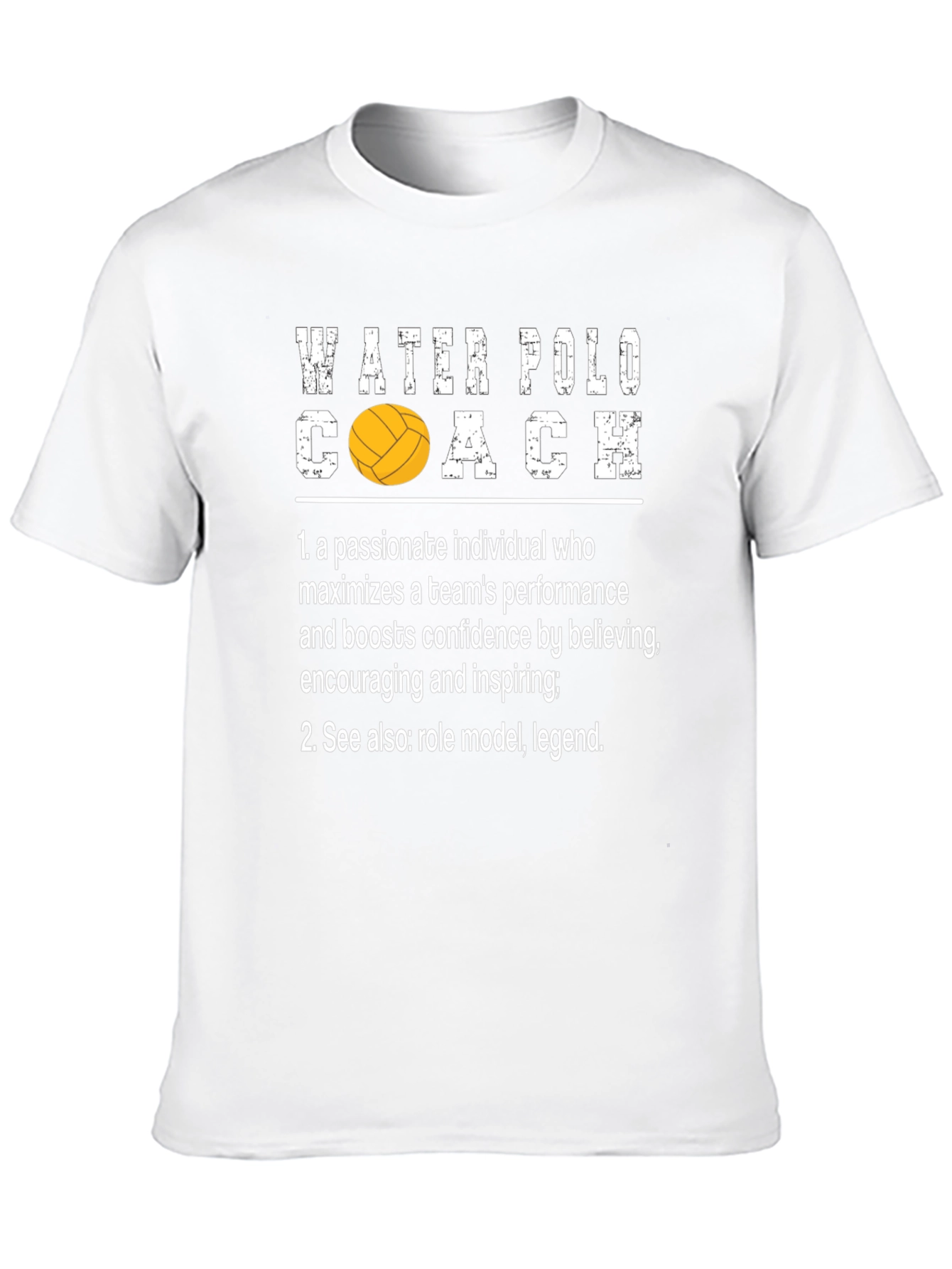 Black Water Polo Coach T-Shirt - Inspiring Legend view 10