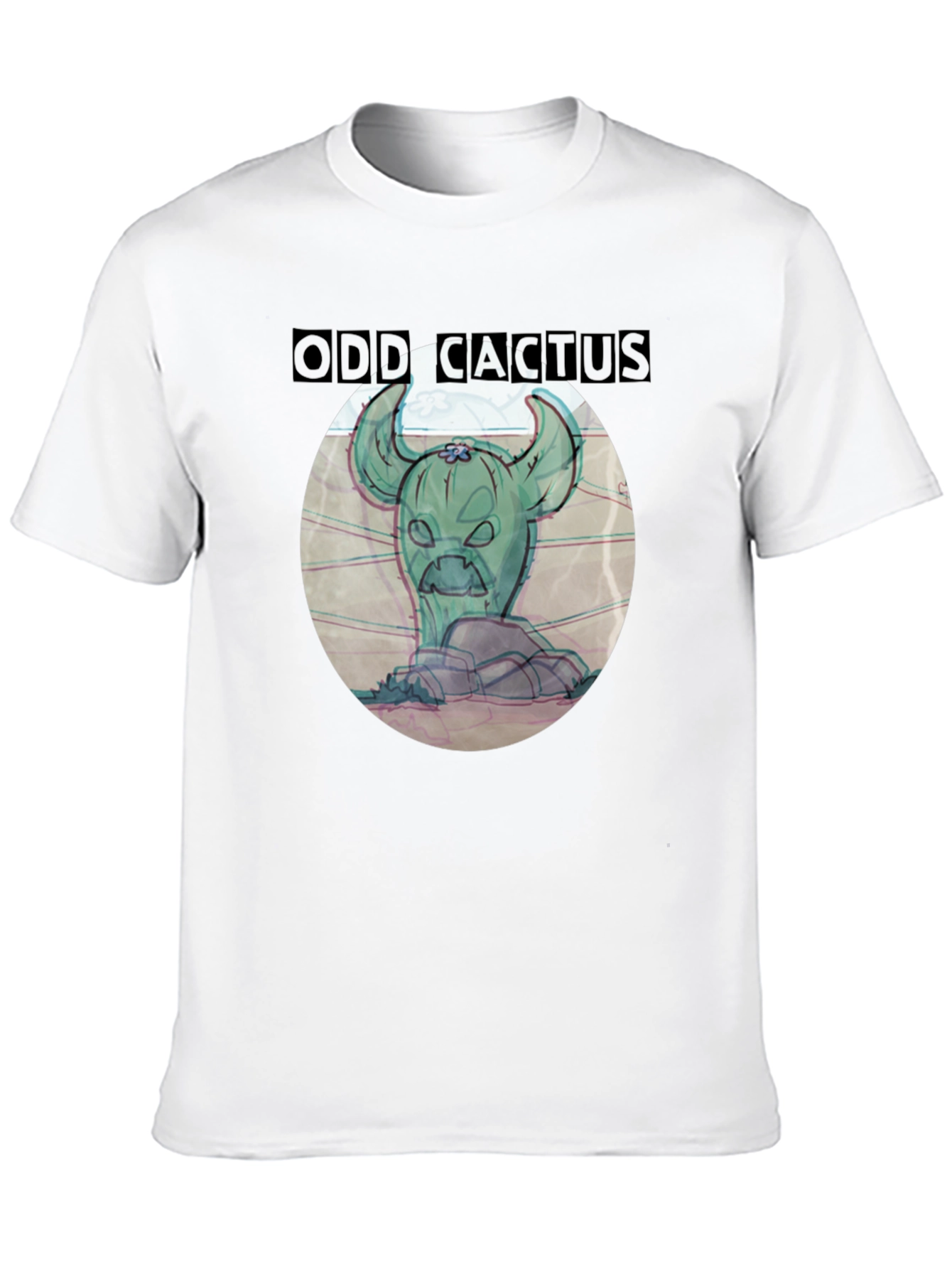 Black Odd Cactus Graphic Tee - Unique Design view 10