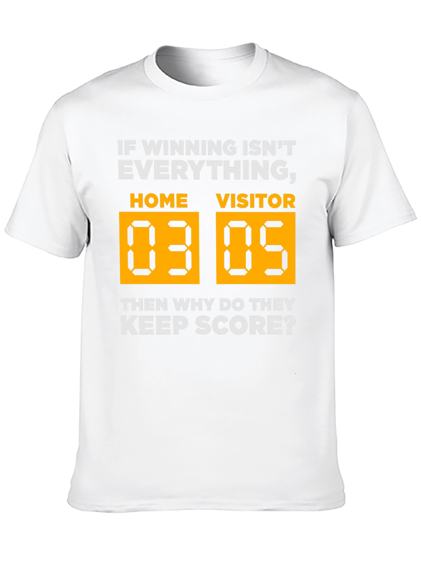 Black Funny Winning Isn't Everything Scoreboard Graphic T-Shirt view 10