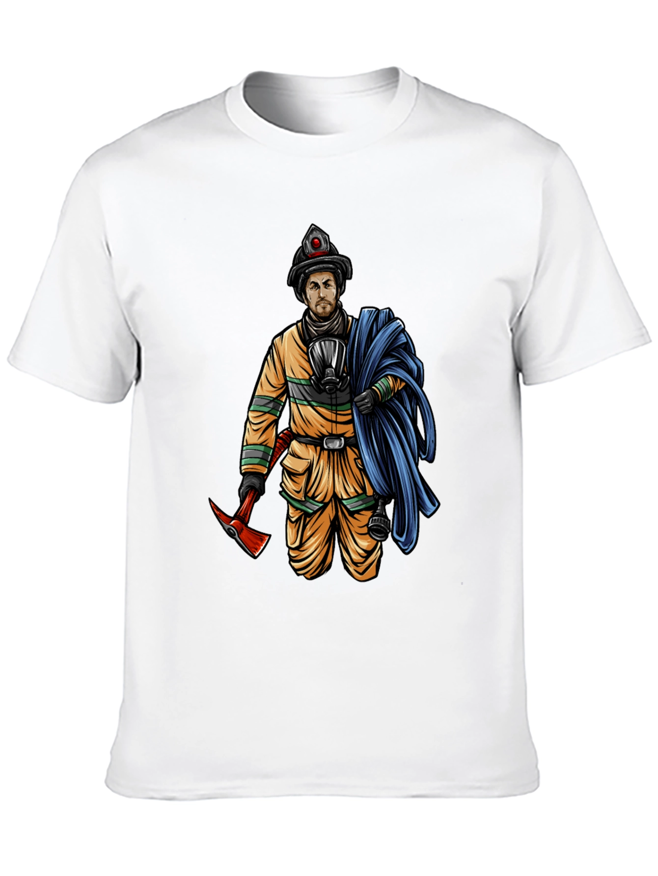 Black Firefighter Graphic Tee - Heroic Design view 10