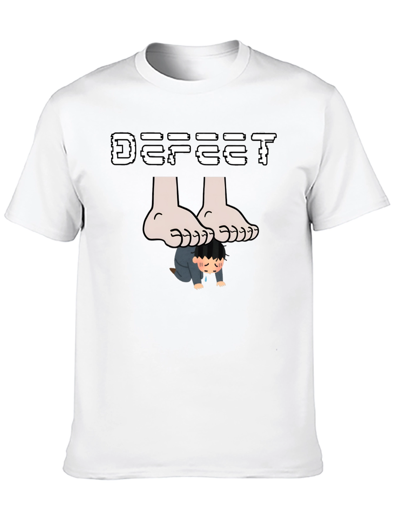 Black Defeet Funny Graphic T-Shirt view 10