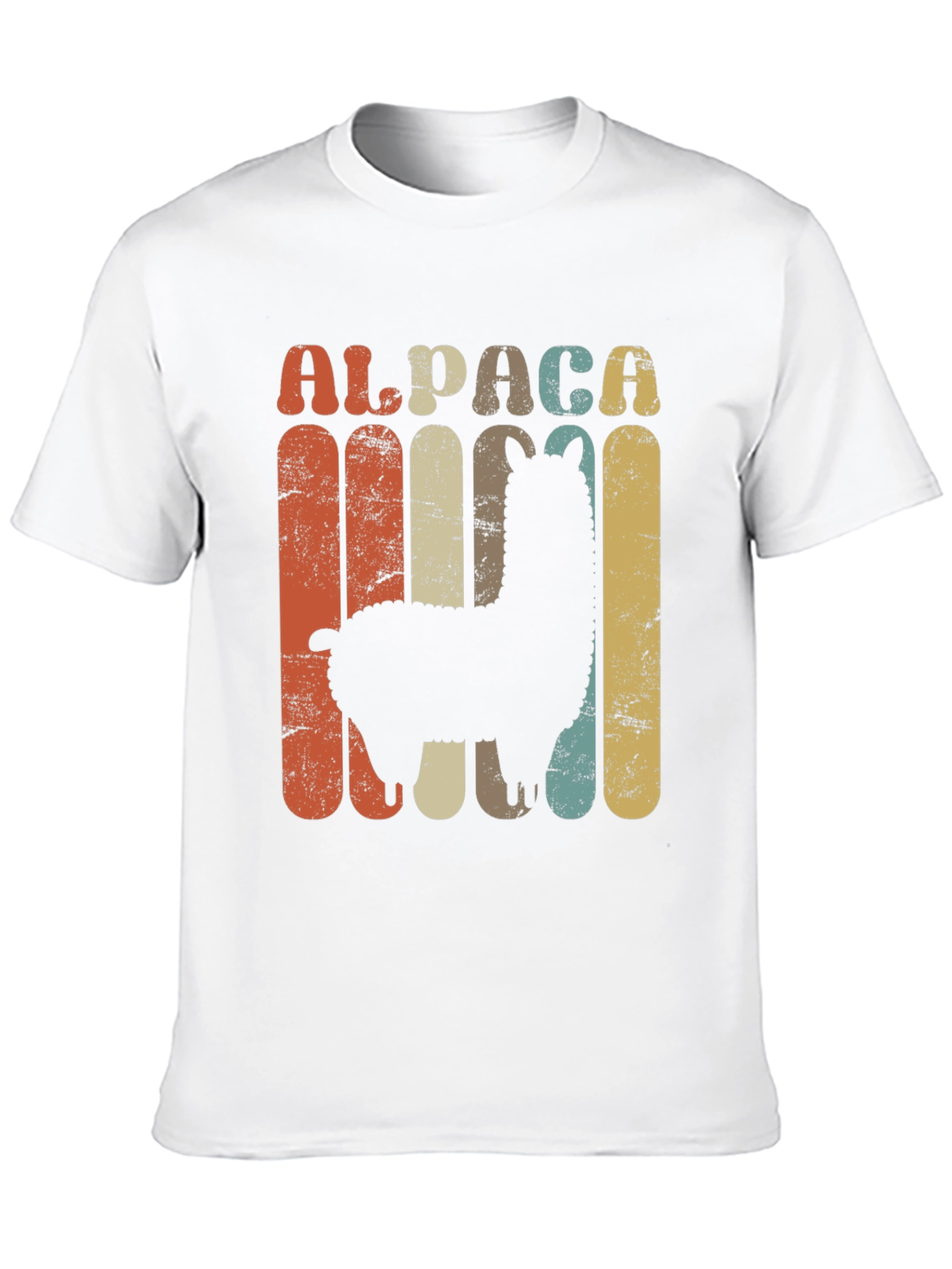 Black Retro Alpaca Graphic T-Shirt - Vintage Style view 10