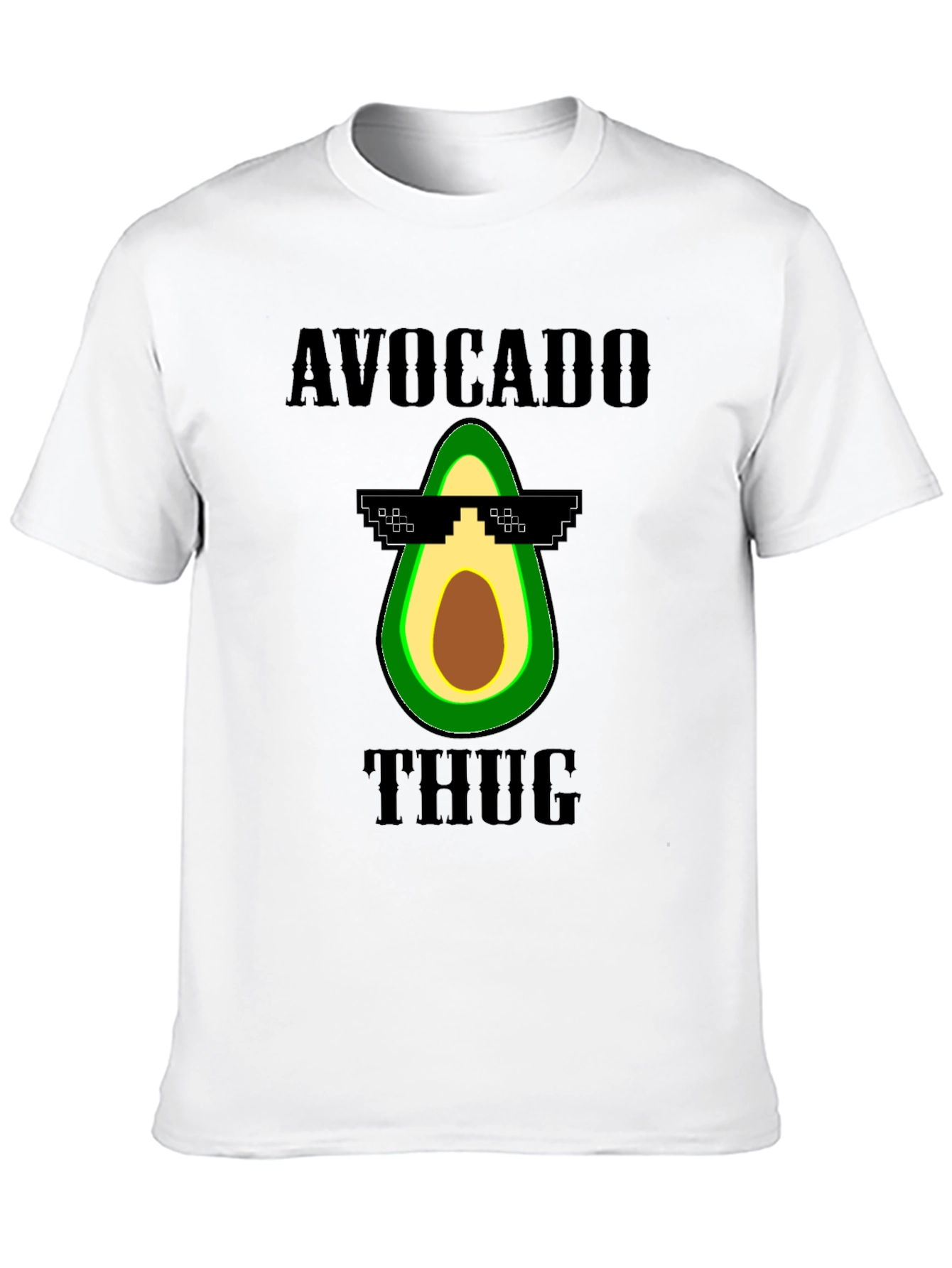 Black Avocado Thug Life Graphic Tee - Funny Novelty T-Shirt view 10