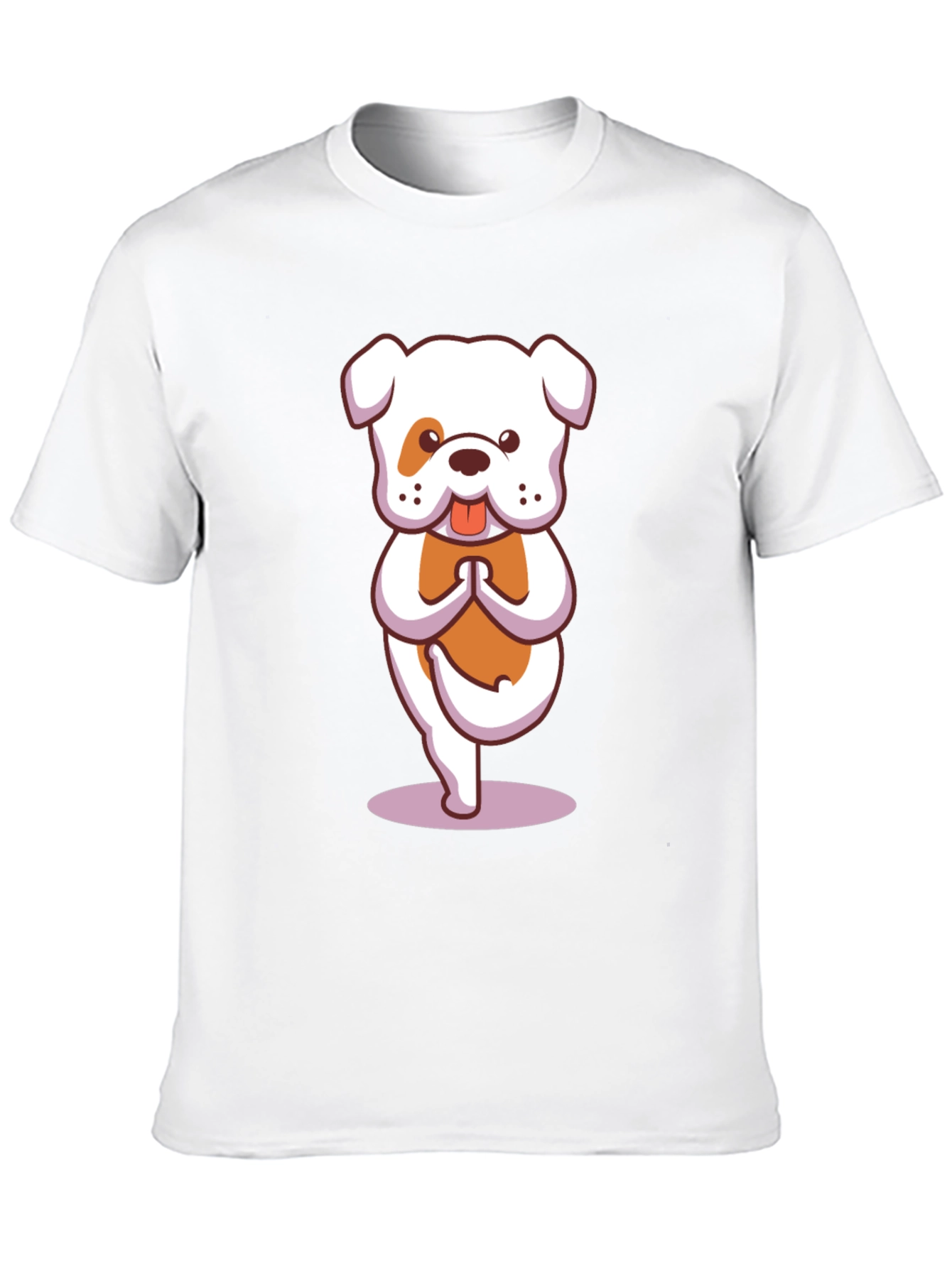 Black Yoga Bulldog Black T-Shirt view 10