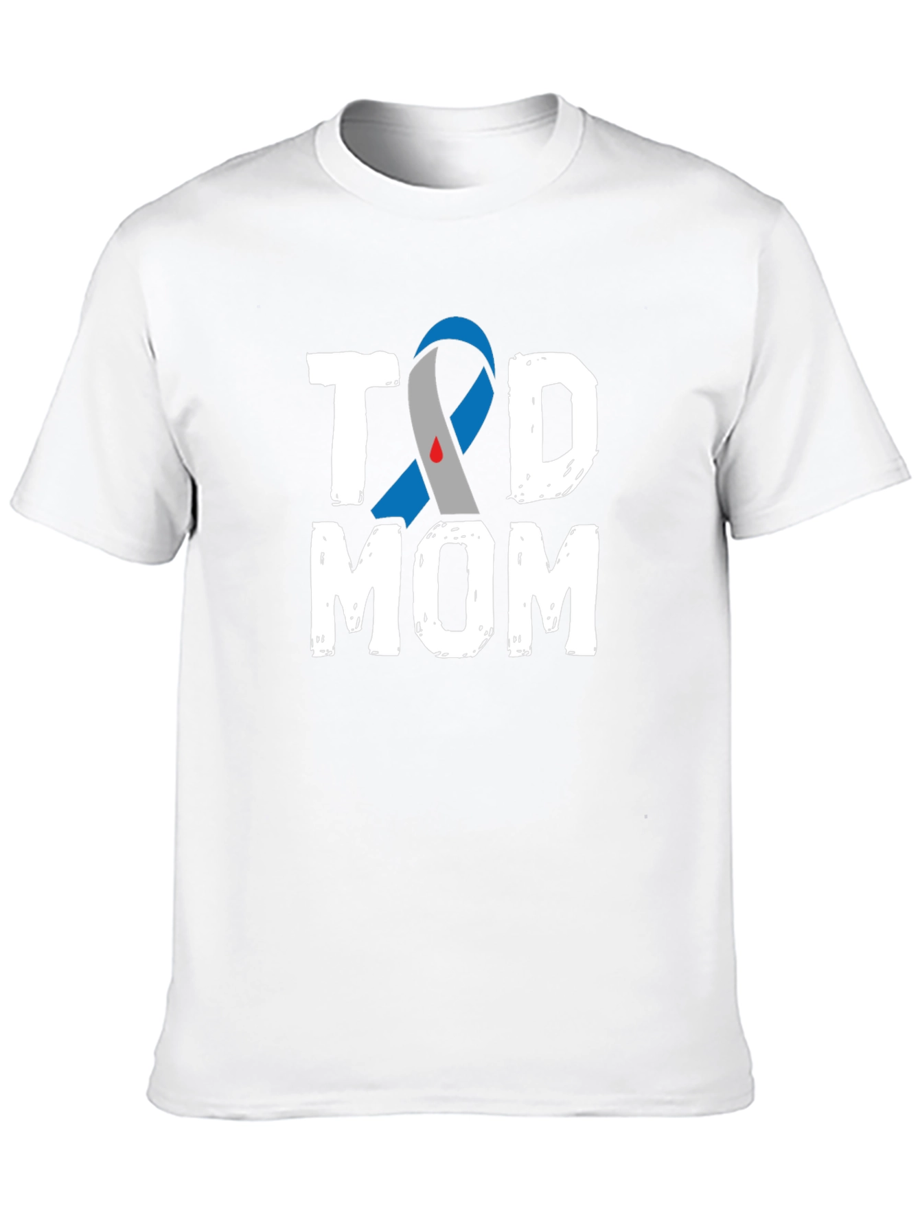 Black T1D Mom Awareness T-Shirt - Black view 10