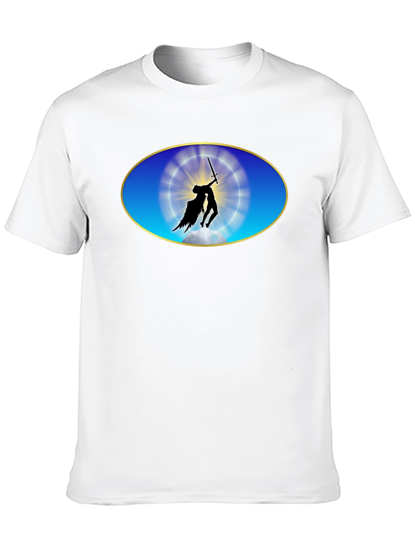 Black Winged Warrior Graphic Tee - Black Cotton Blend view 10