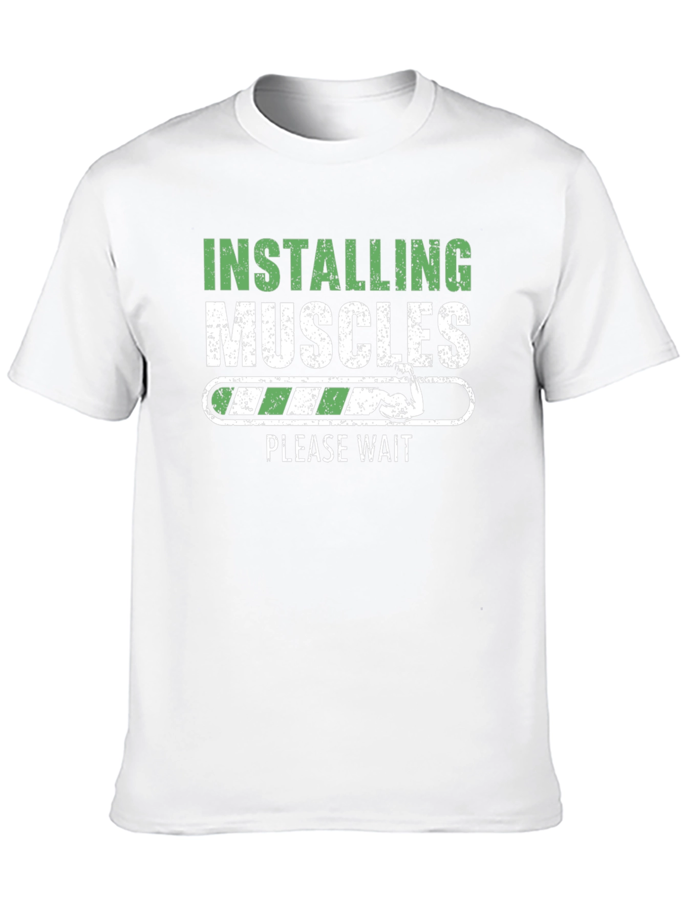 Black Installing Muscles T-Shirt Funny Gym Workout Tee view 10