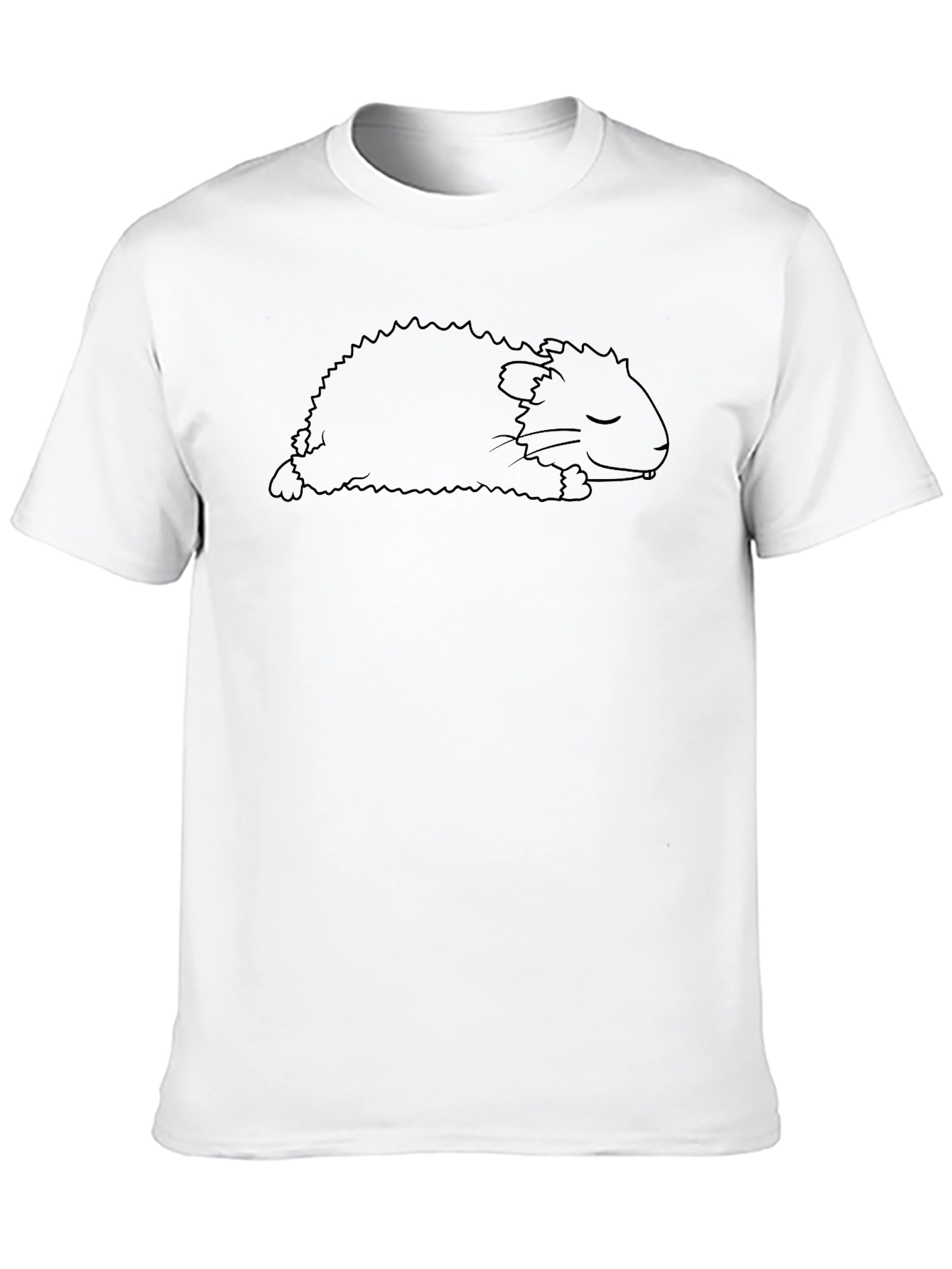 Black Sleeping Guinea Pig Graphic Tee - Relaxed Fit view 10