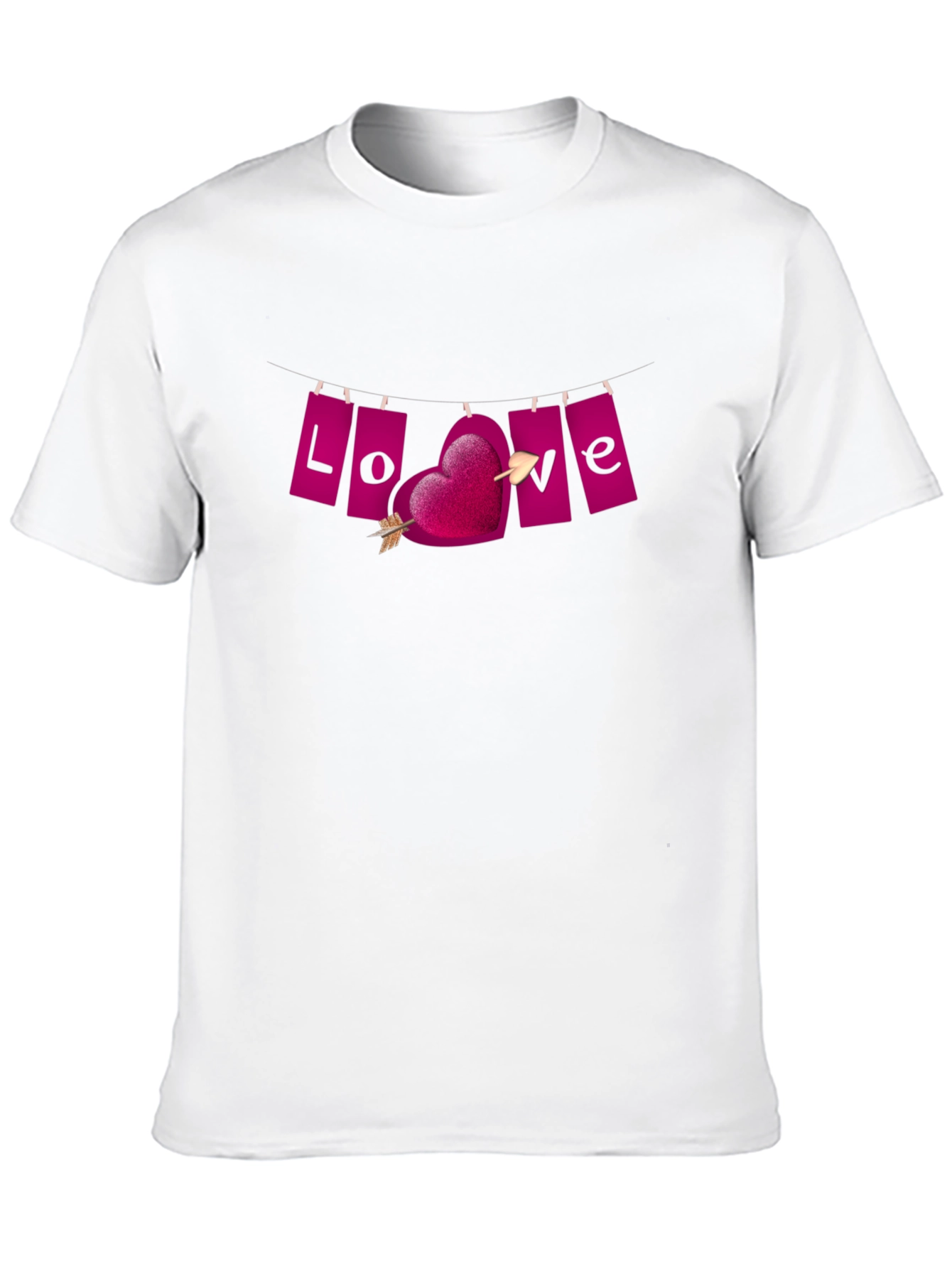 Black Love Arrow Heart T-Shirt - Valentine's Day Tee view 10