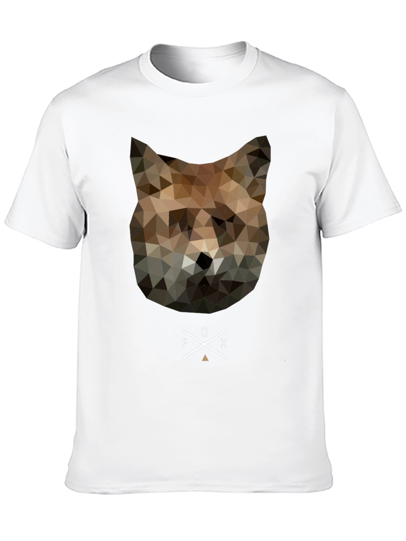 Black Geometric Fox Head Graphic Tee - Unique Men's T-Shirt view 10