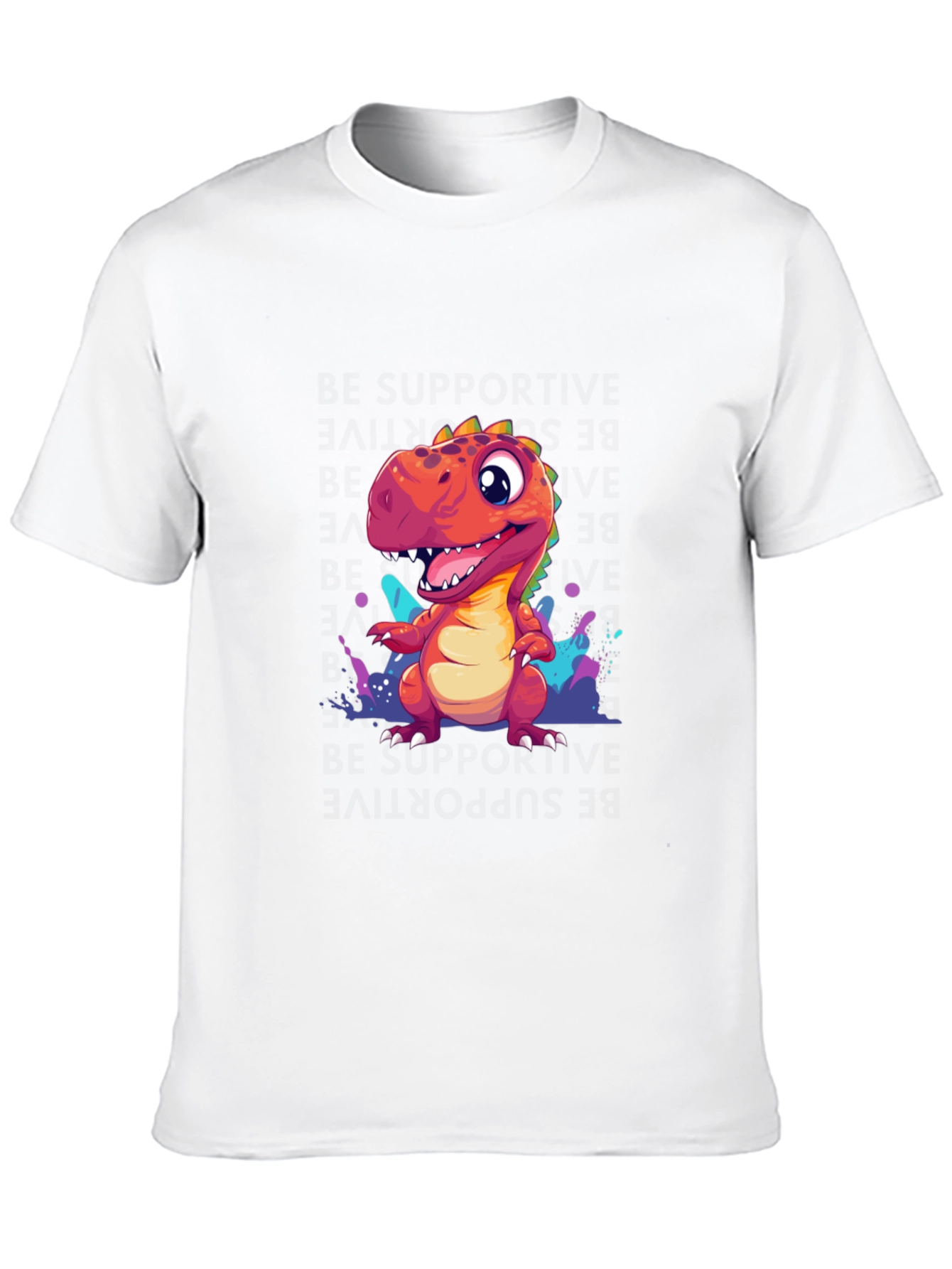 Black Cute Dinosaur T-Shirt - Graphic Tee for Dino Lovers view 10