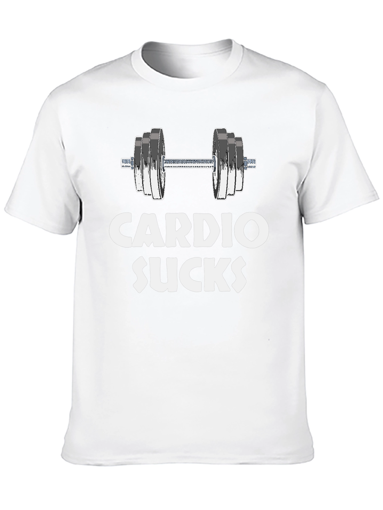 Black Cardio Sucks Gym T-Shirt - Funny Workout Tee view 10