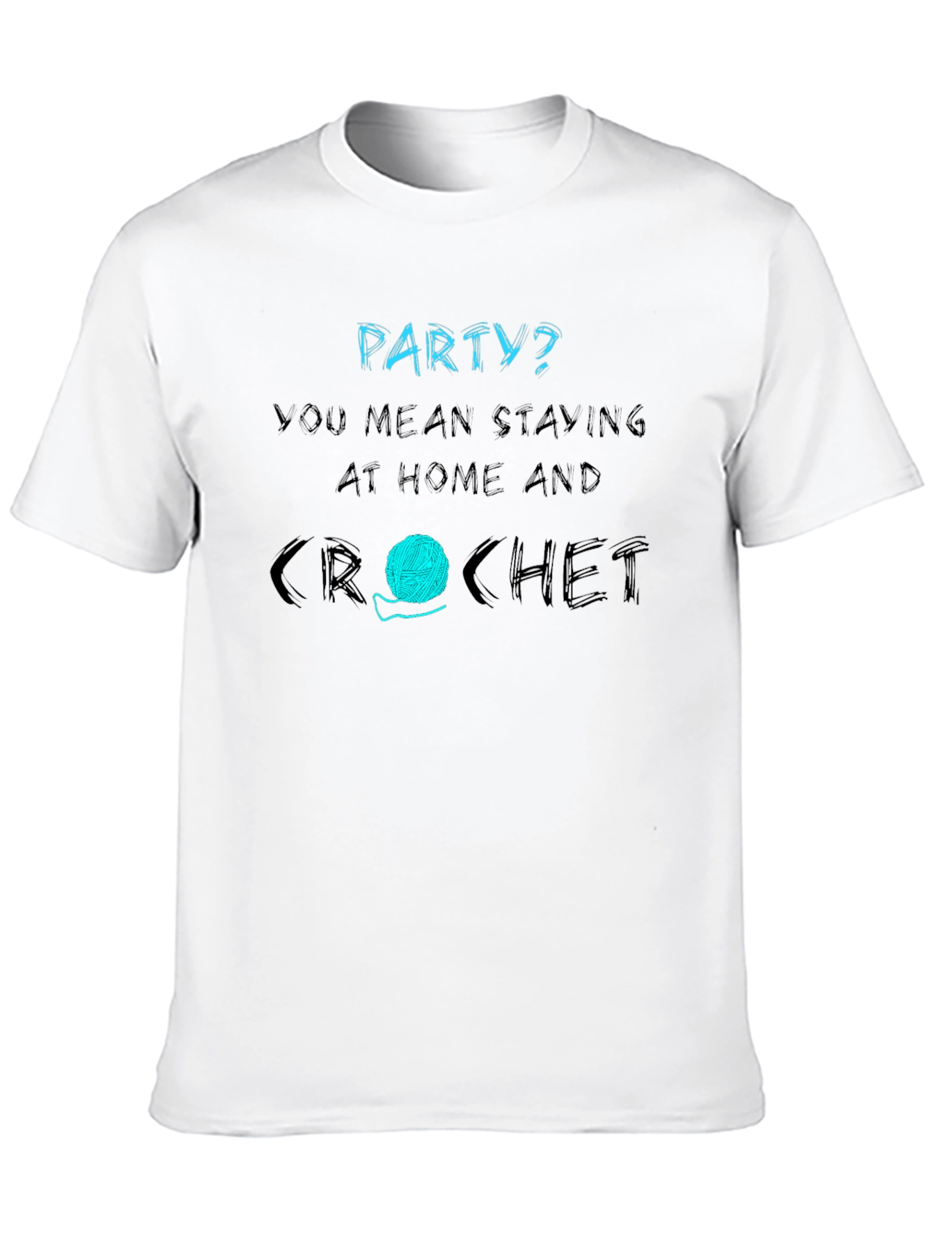 Black Crochet Lover T-Shirt - Stay Home and Crochet view 10