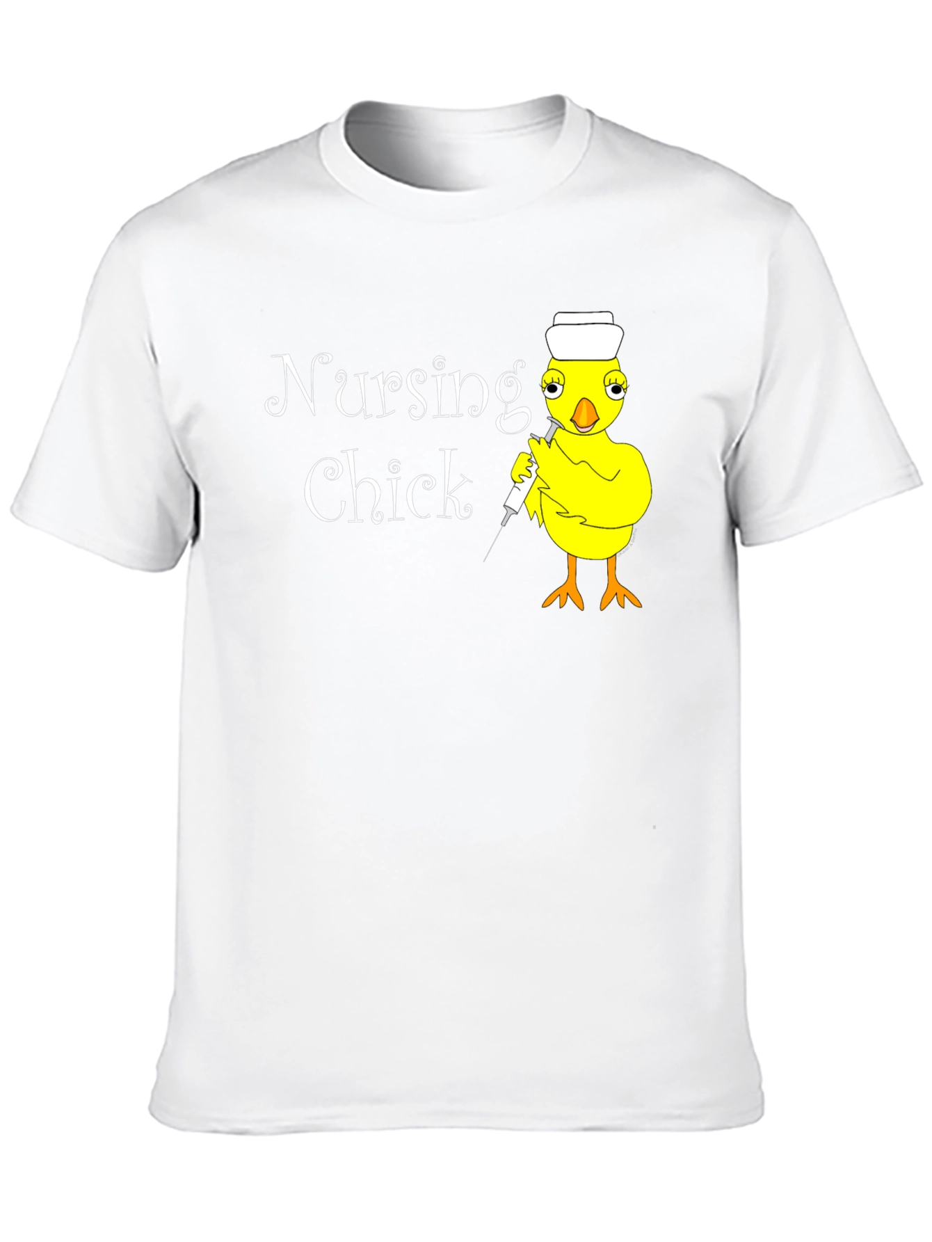 Black Nursing Chick T-Shirt - Funny Nurse Apparel view 10