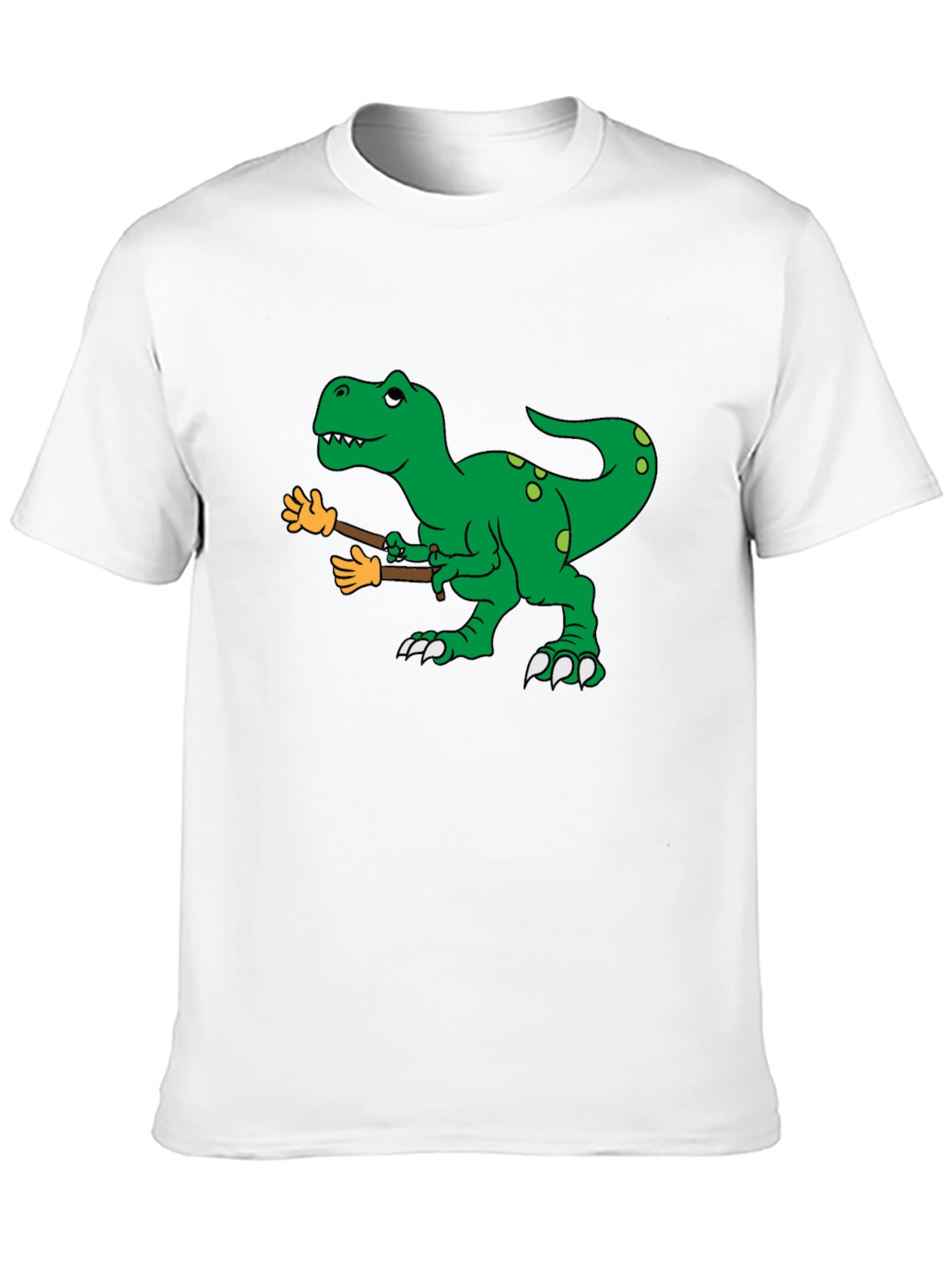 Black Dinosaur T-Rex with Fake Arms Funny Graphic Tee view 10