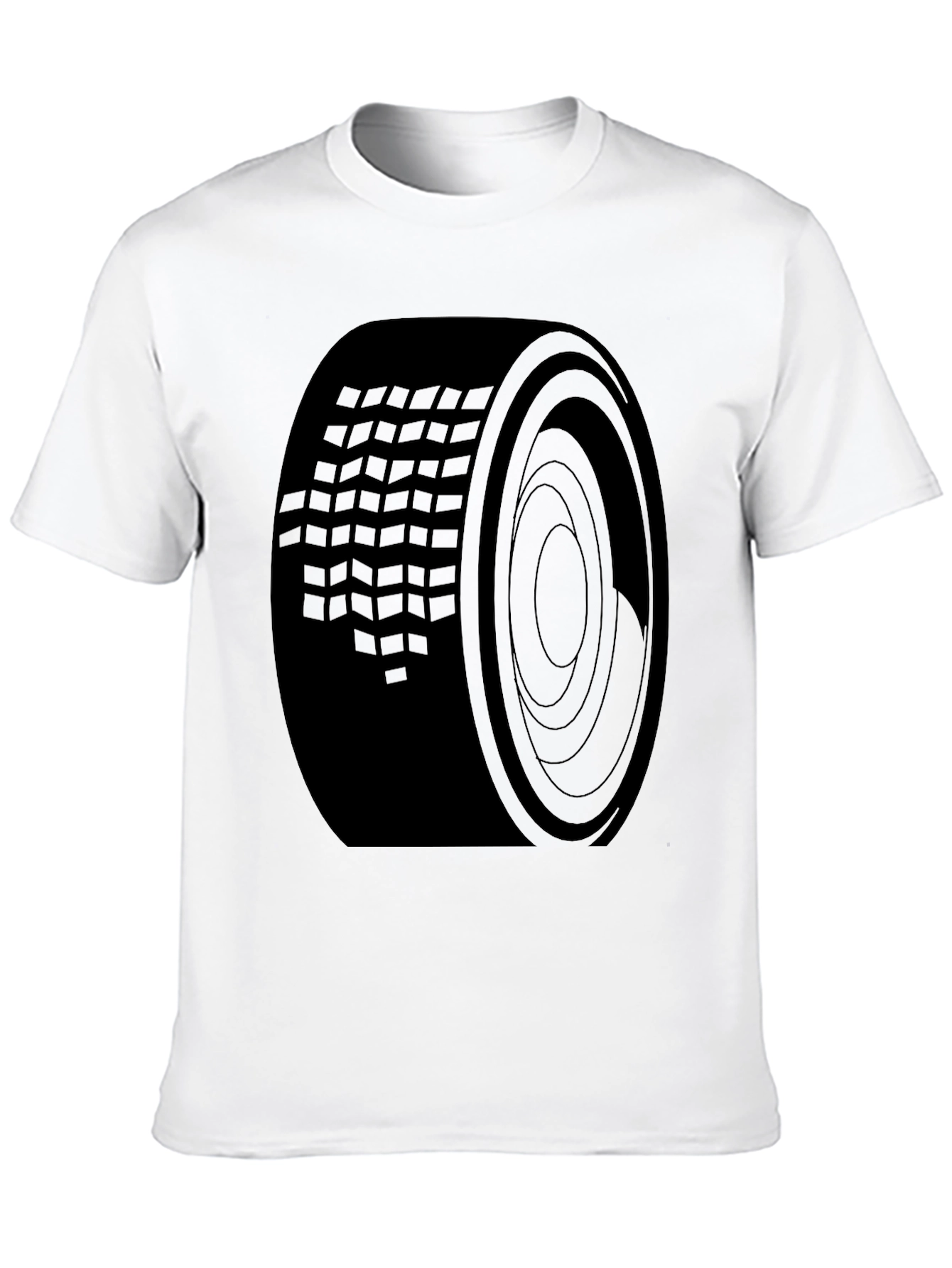Black Black Tire Tread Graphic Tee - Modern Style view 10