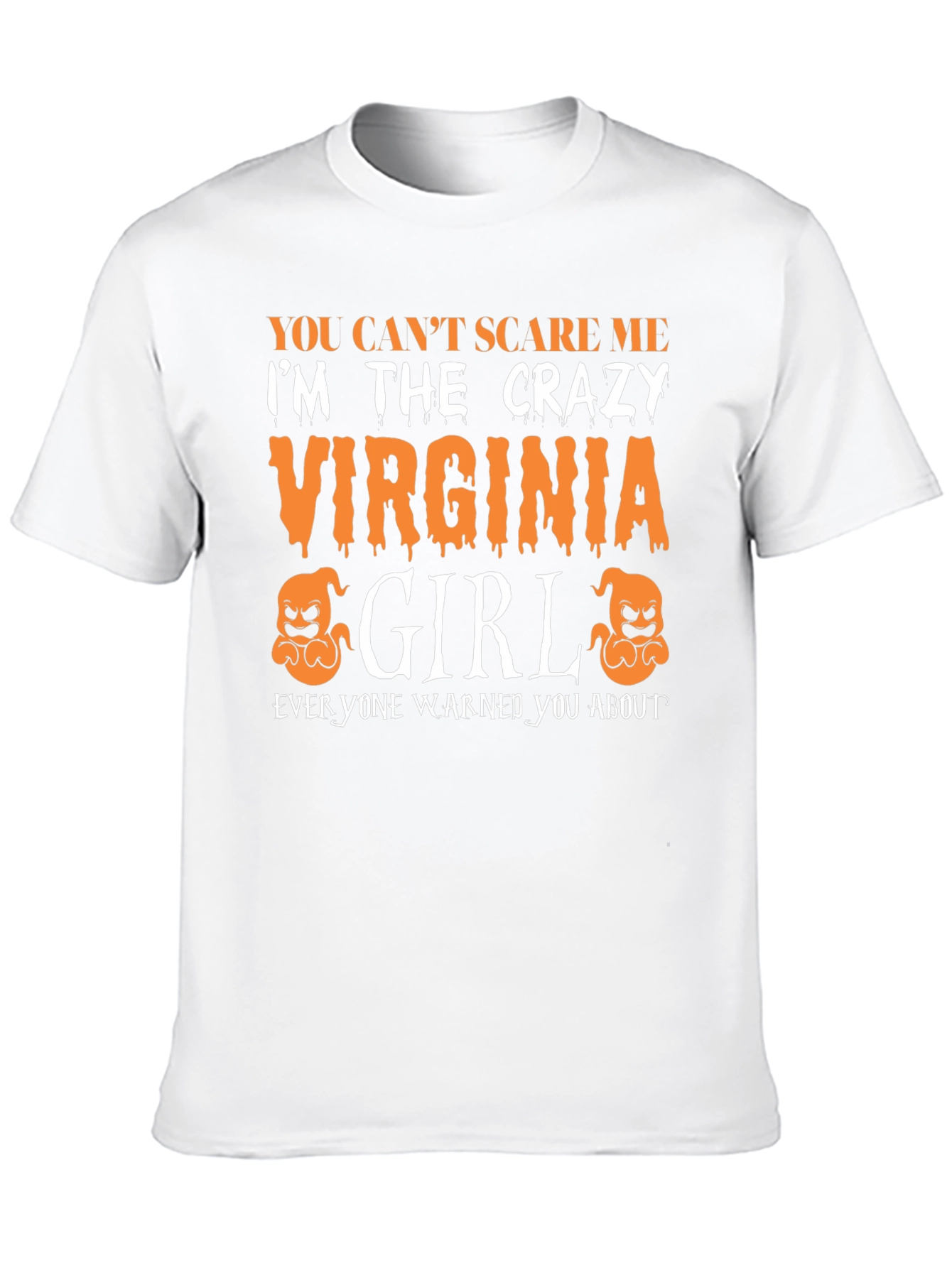 Black Crazy Virginia Girl Halloween T-Shirt view 10