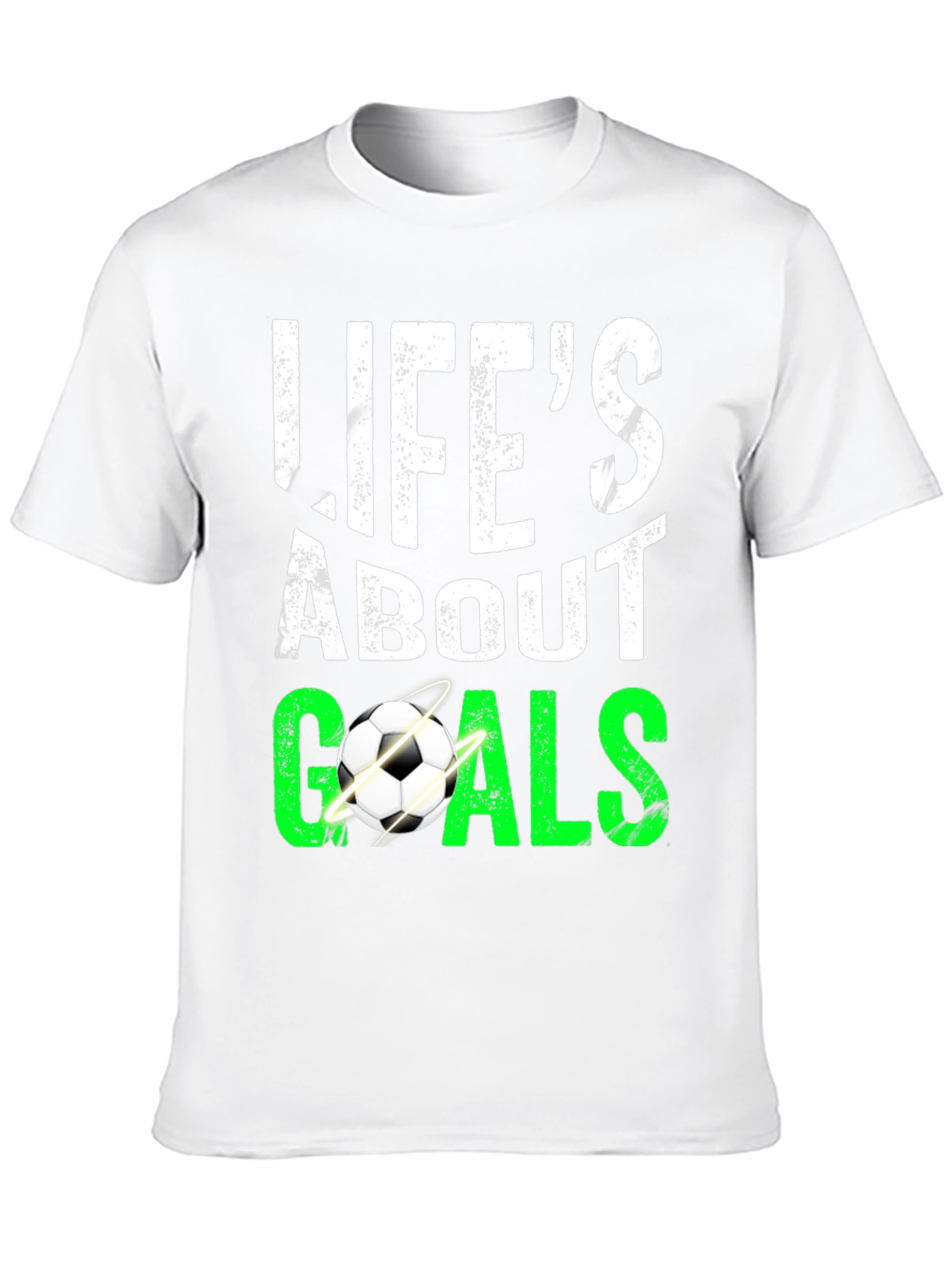 Black Life's About Goals Soccer Graphic T-Shirt view 10