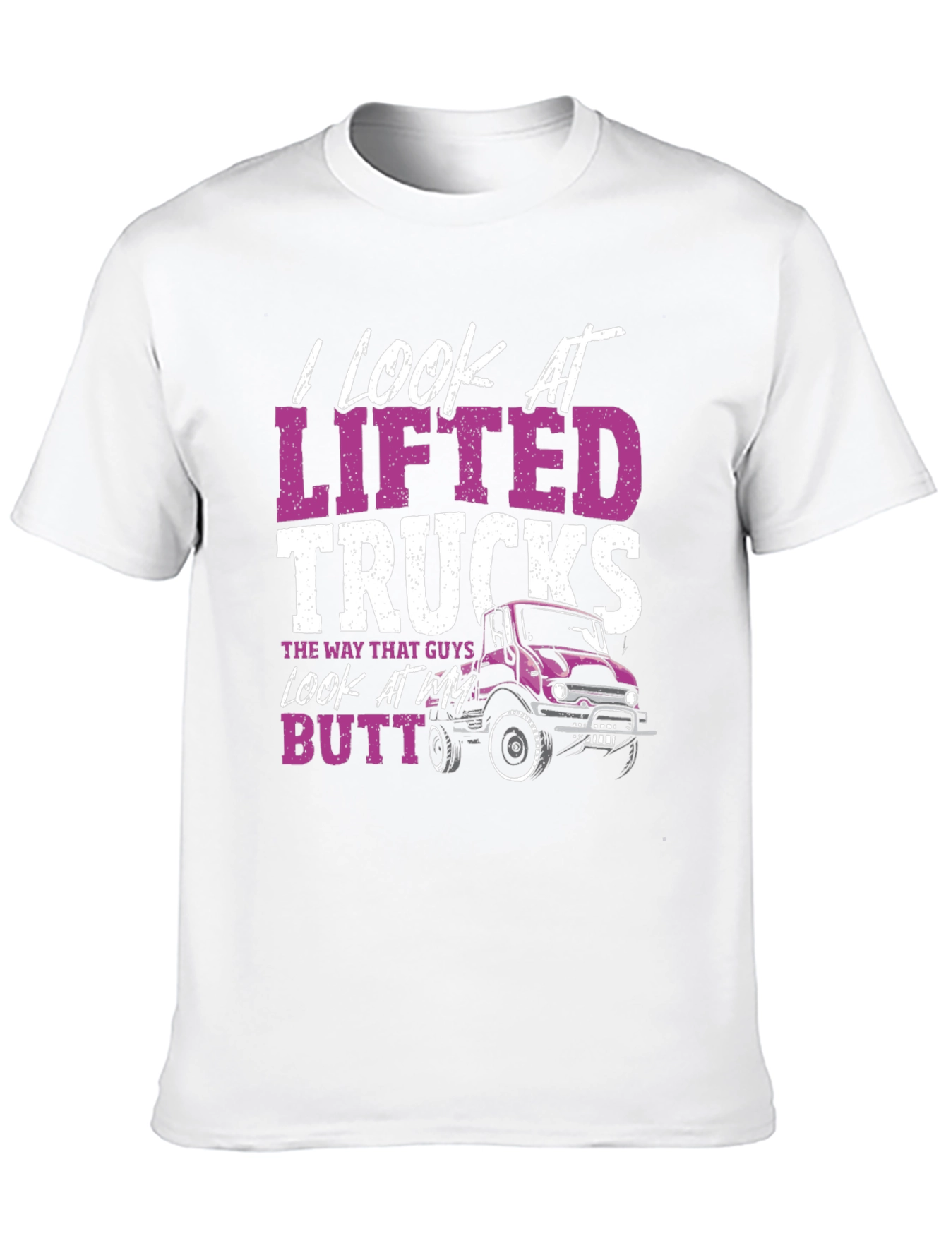 Black I Look At Lifted Trucks T-Shirt view 10