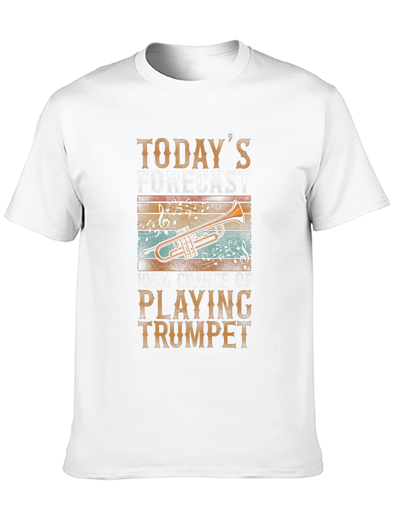 Black Trumpet Player T-Shirt - Today's Forecast view 10