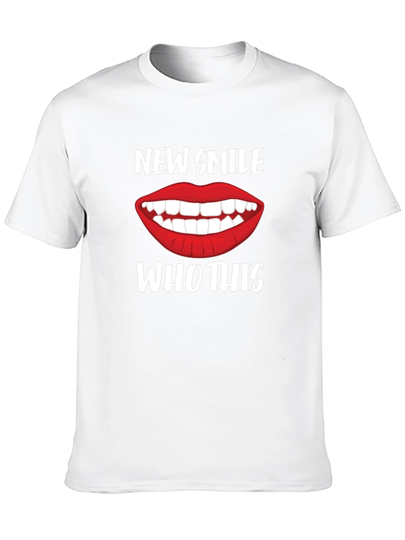 Black New Smile Who This T-Shirt | Funny Graphic Tee view 10
