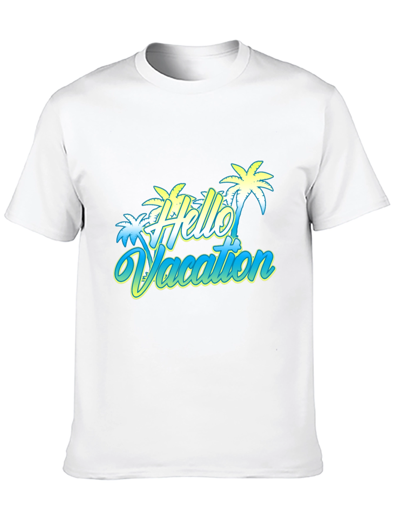 Black Hello Vacation Graphic T-Shirt view 10