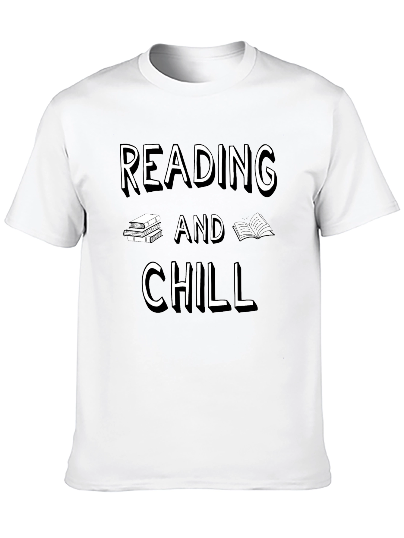 Black Reading and Chill Graphic Tee - Black Cotton Shirt view 10