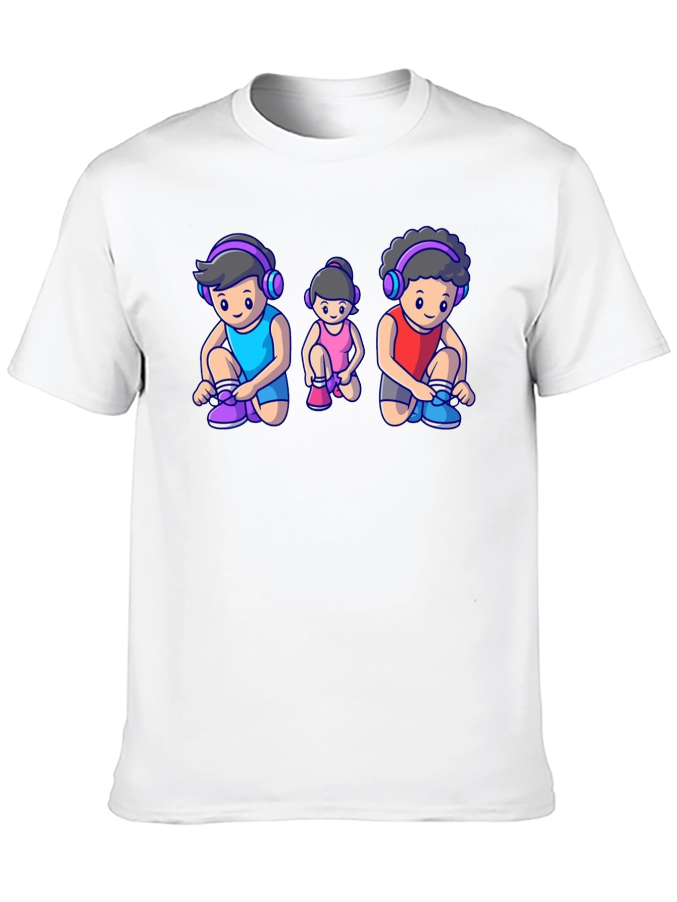 Black Cartoon Family Black T-Shirt view 10