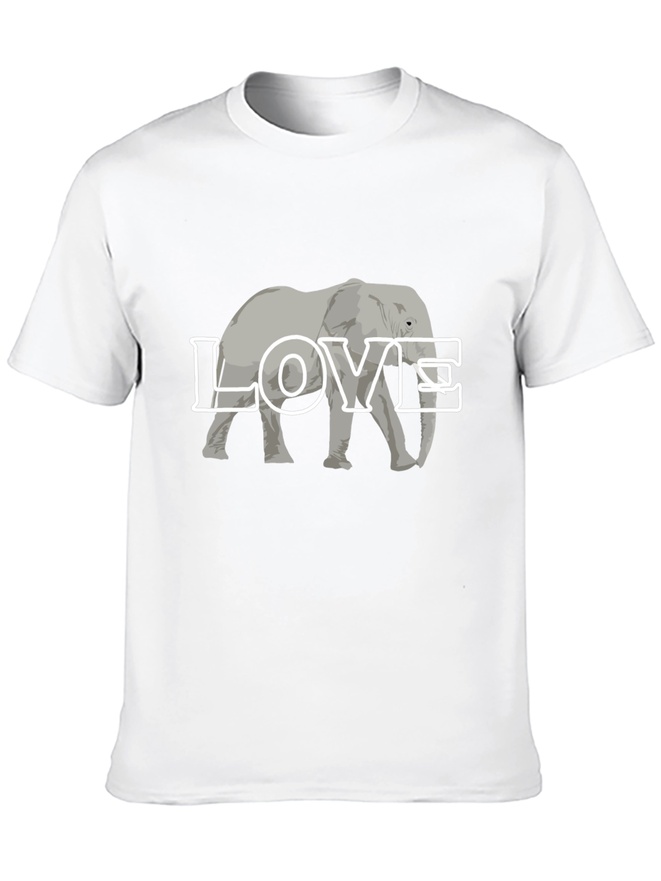 Black Elephant Love Graphic Tee - Black Cotton T-Shirt view 10