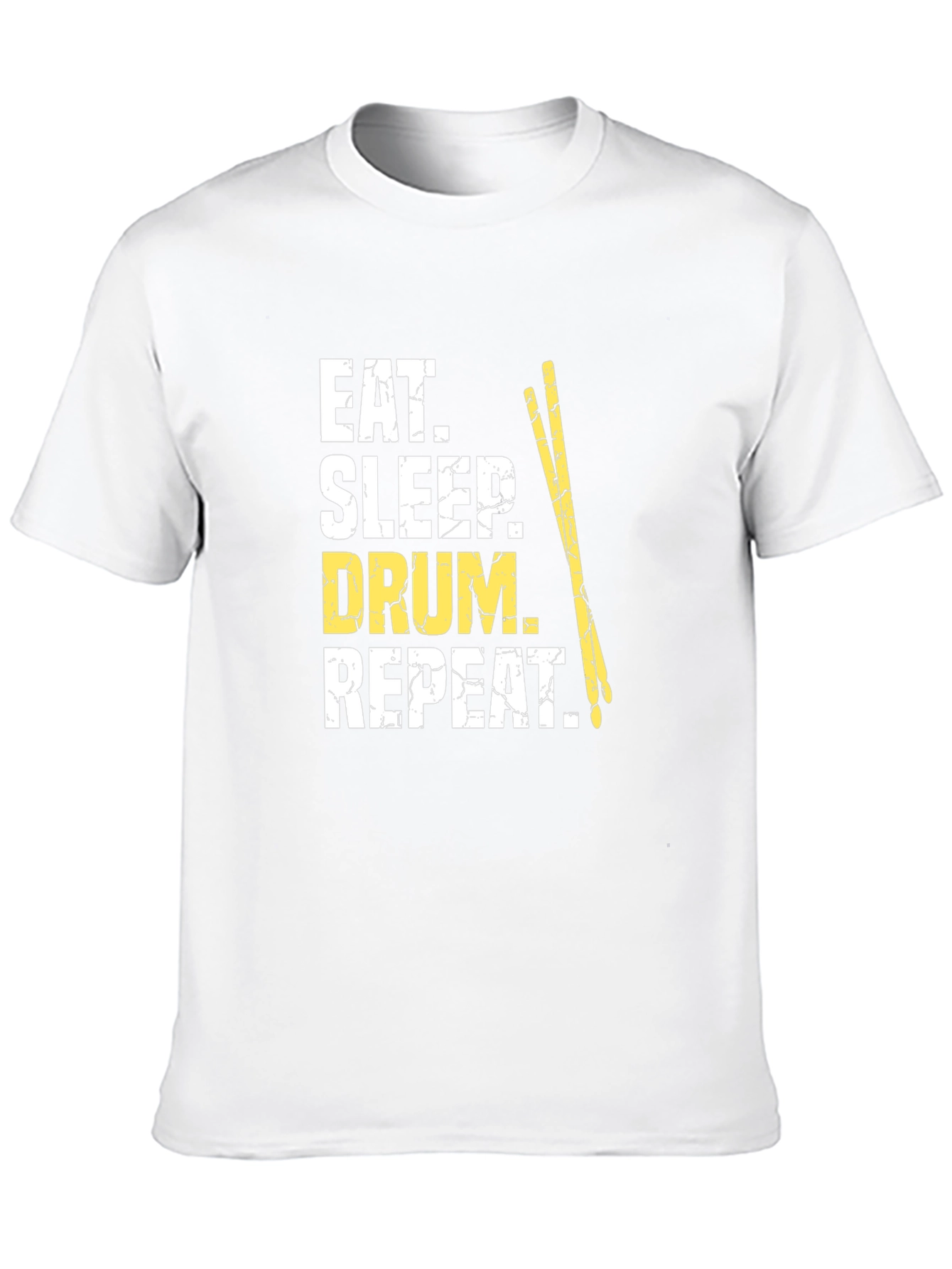 Black Eat Sleep Drum Repeat T-Shirt - Music Lover Tee view 10