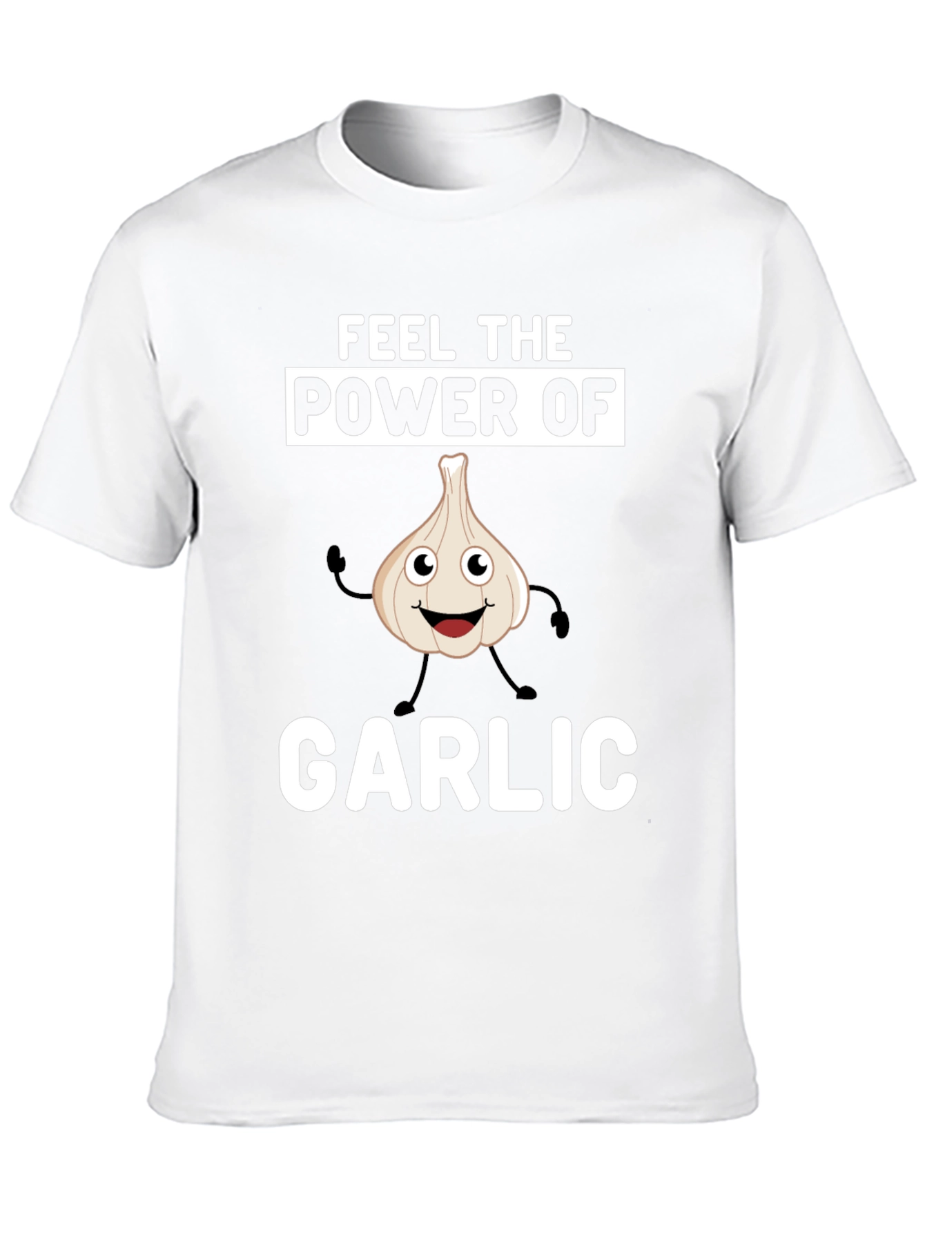 Black Funny Garlic Power T-Shirt view 10