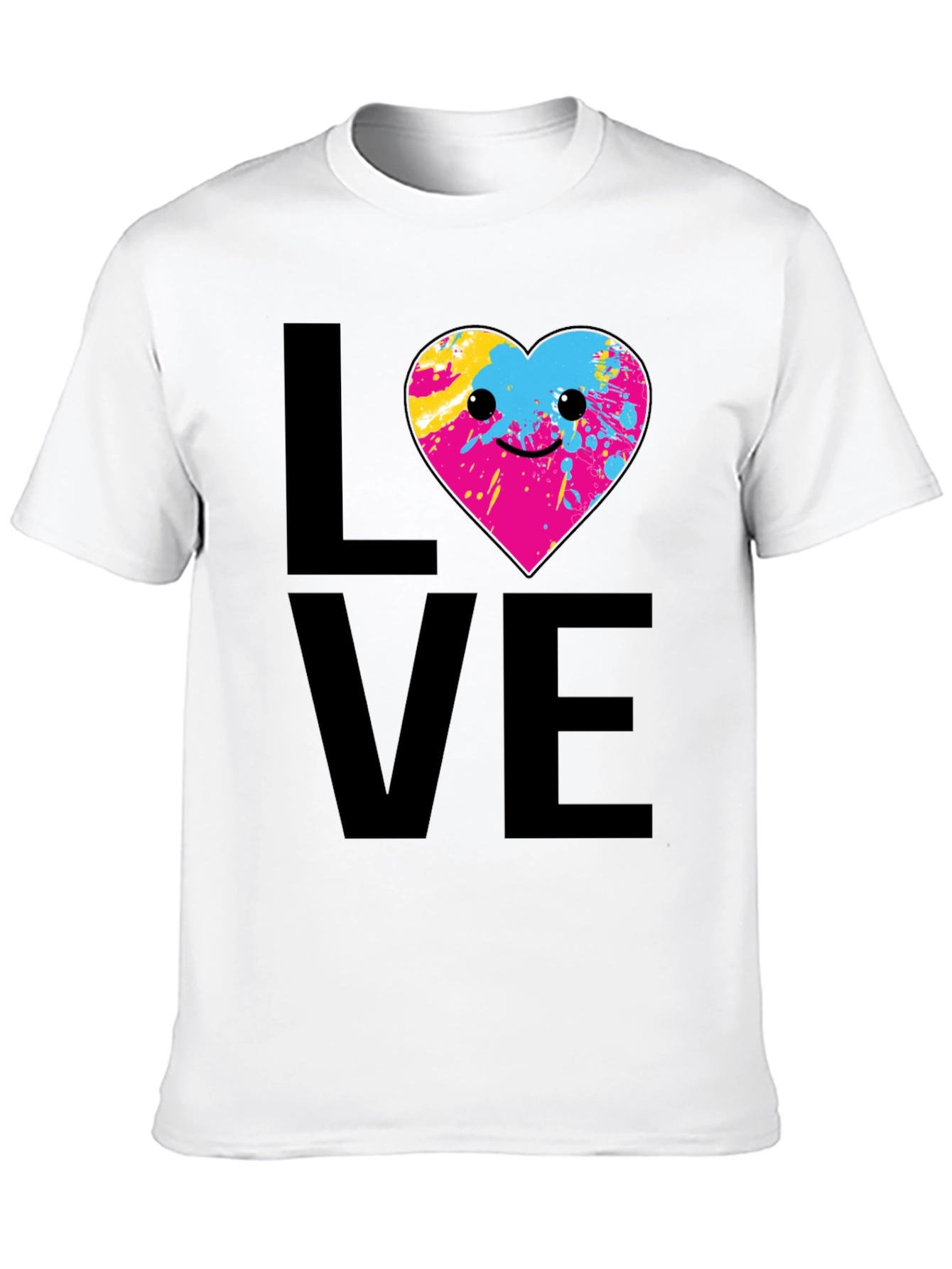 Black Love Heart Graphic Tee - Fun & Unique Design view 10