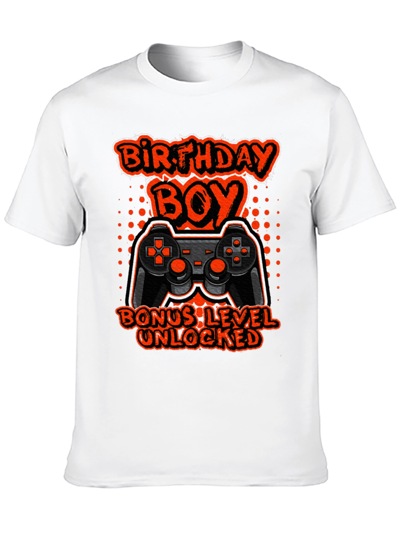Black Birthday Boy Bonus Level Unlocked Gamer T-Shirt view 10