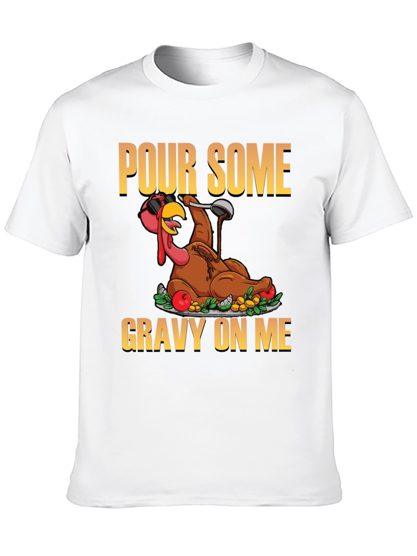 Black Pour Some Gravy On Me T-Shirt view 10
