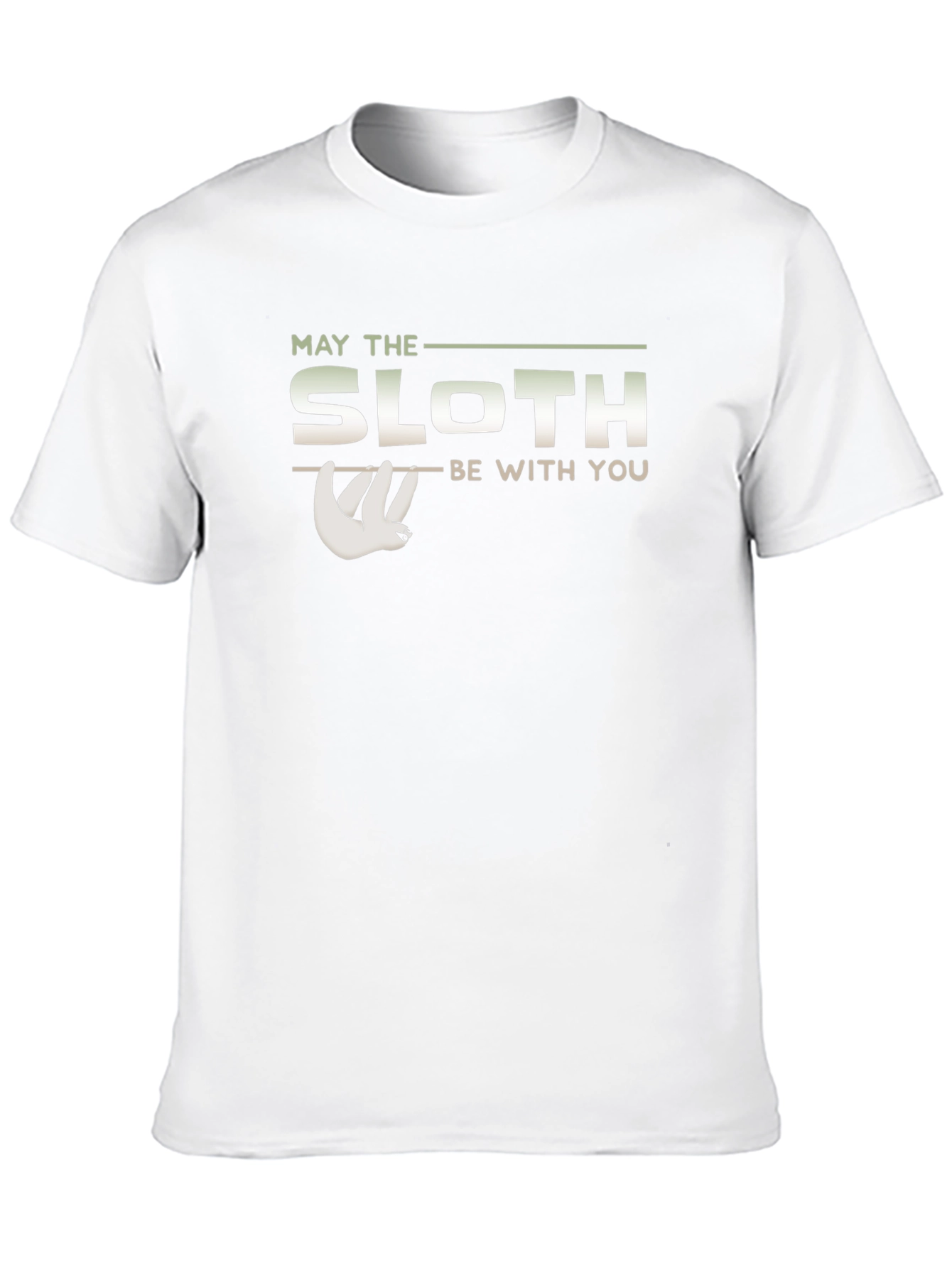 Black May The Sloth Be With You Black T-Shirt view 10