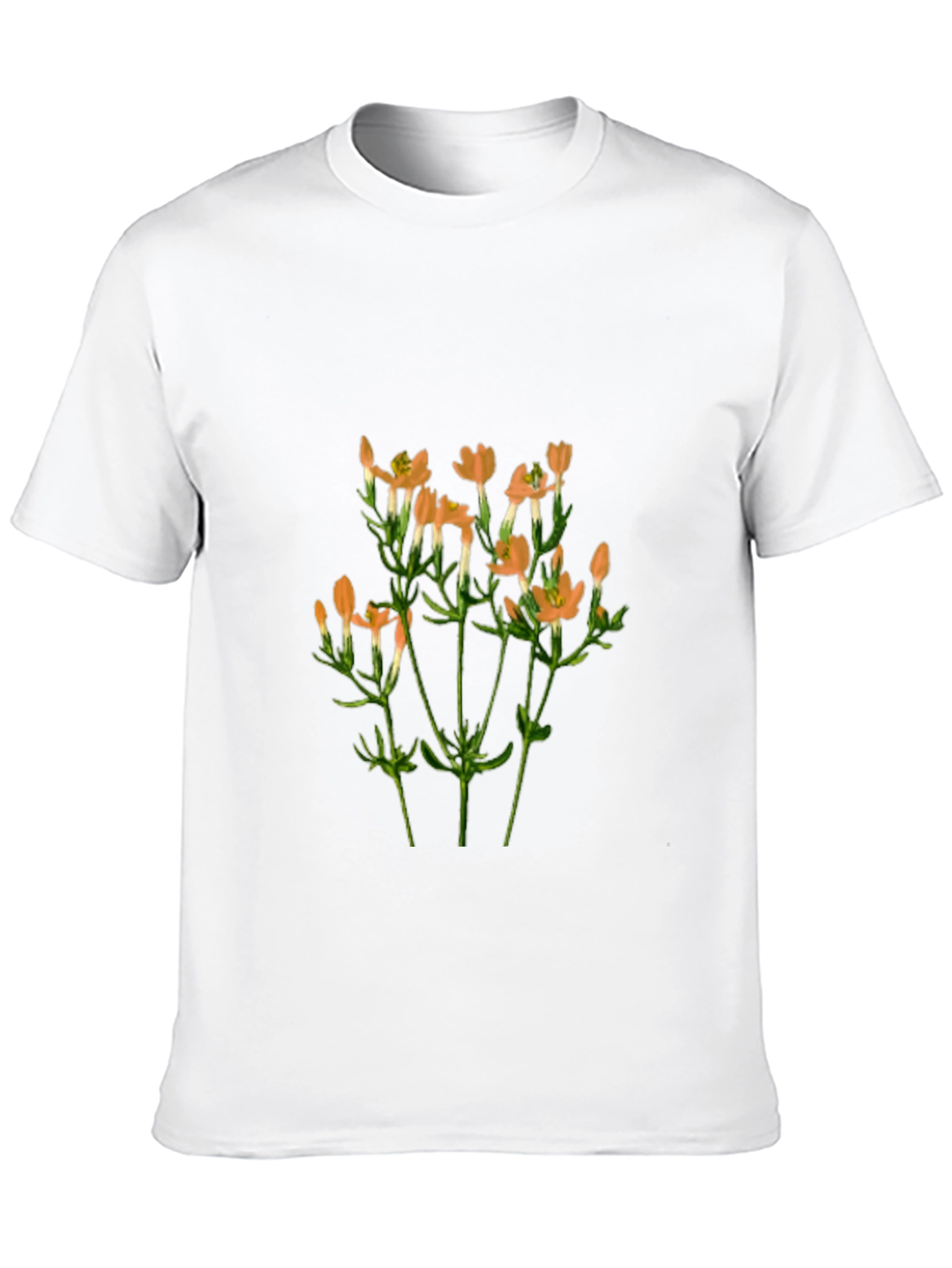 Black Floral Print T-Shirt - Black, Botanical Design view 10