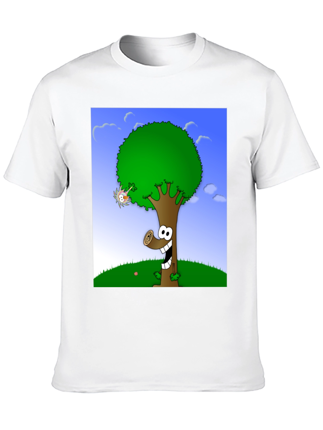 Black Cartoon Tree Graphic Tee view 10