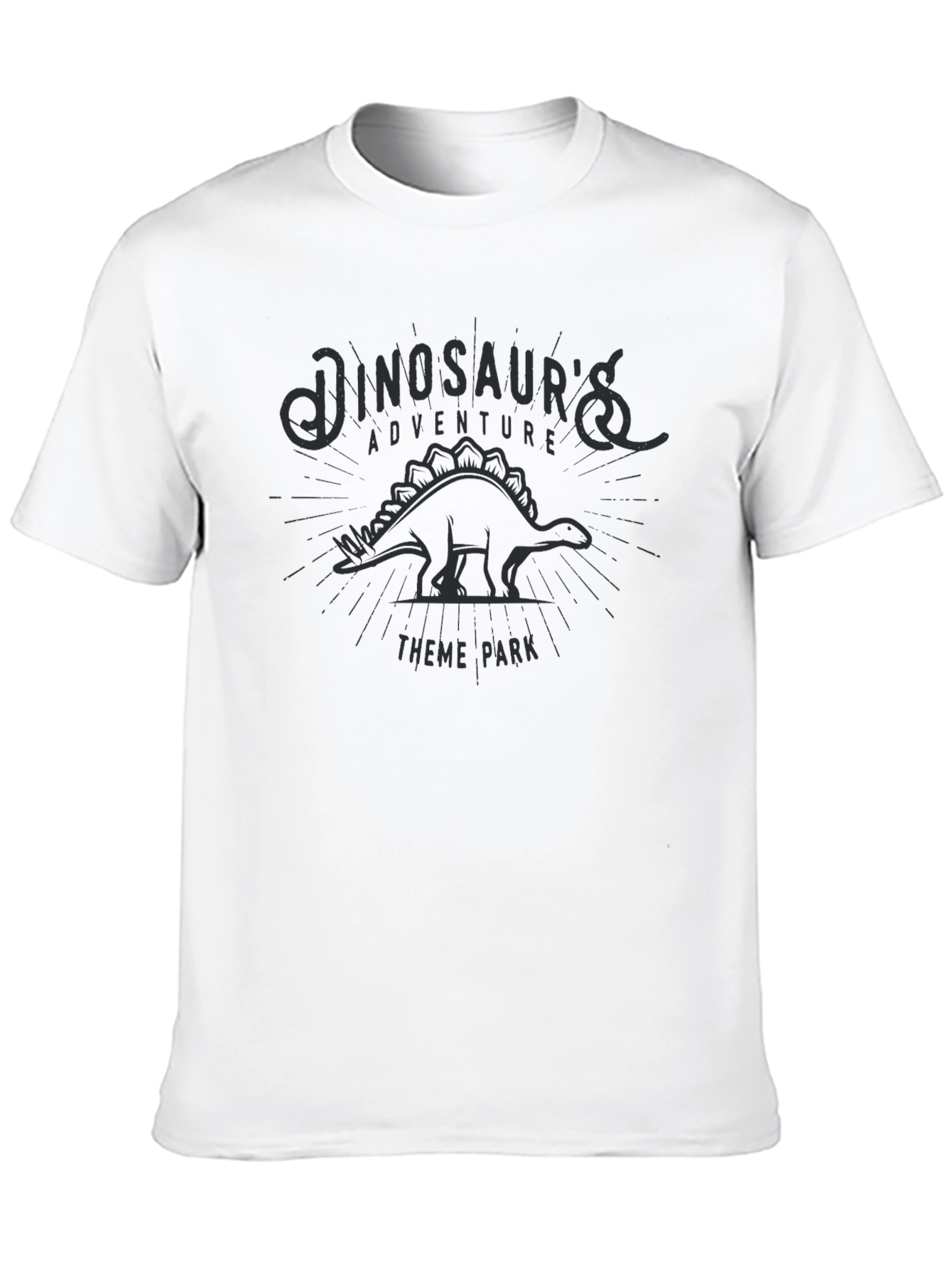 Black Dinosaur's Adventure Theme Park Graphic Tee view 10