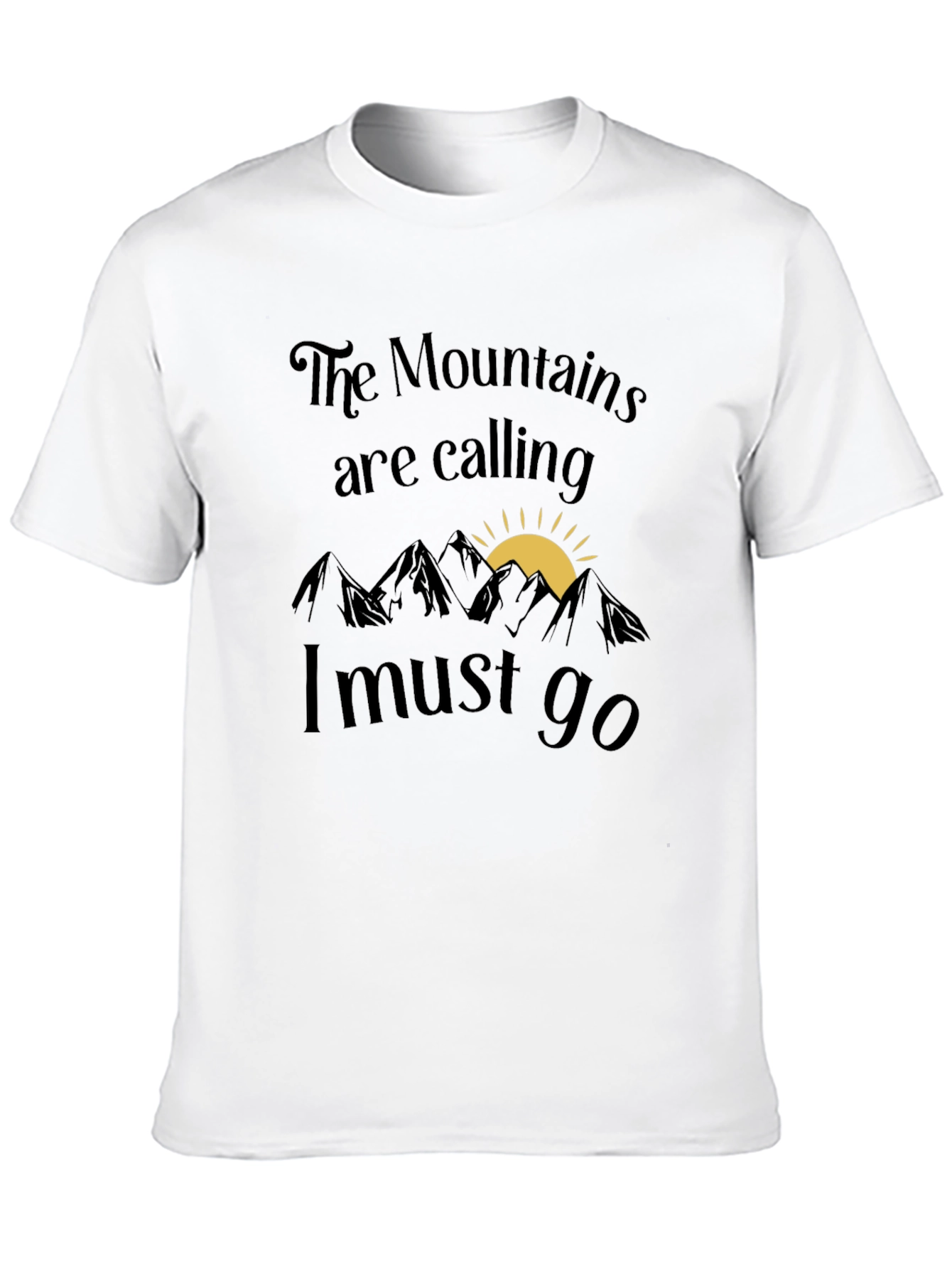 Black Mountain Calling Black T-Shirt Adventure Awaits view 10