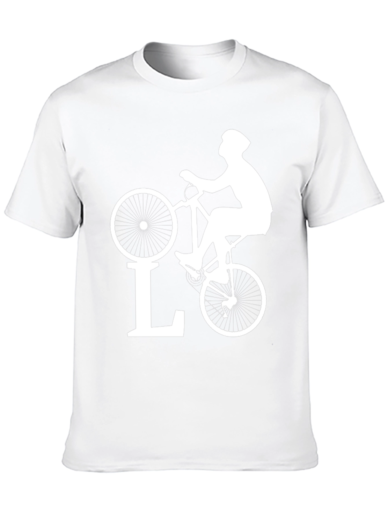 Black Cycling Love T-Shirt - Black Bike Design view 10