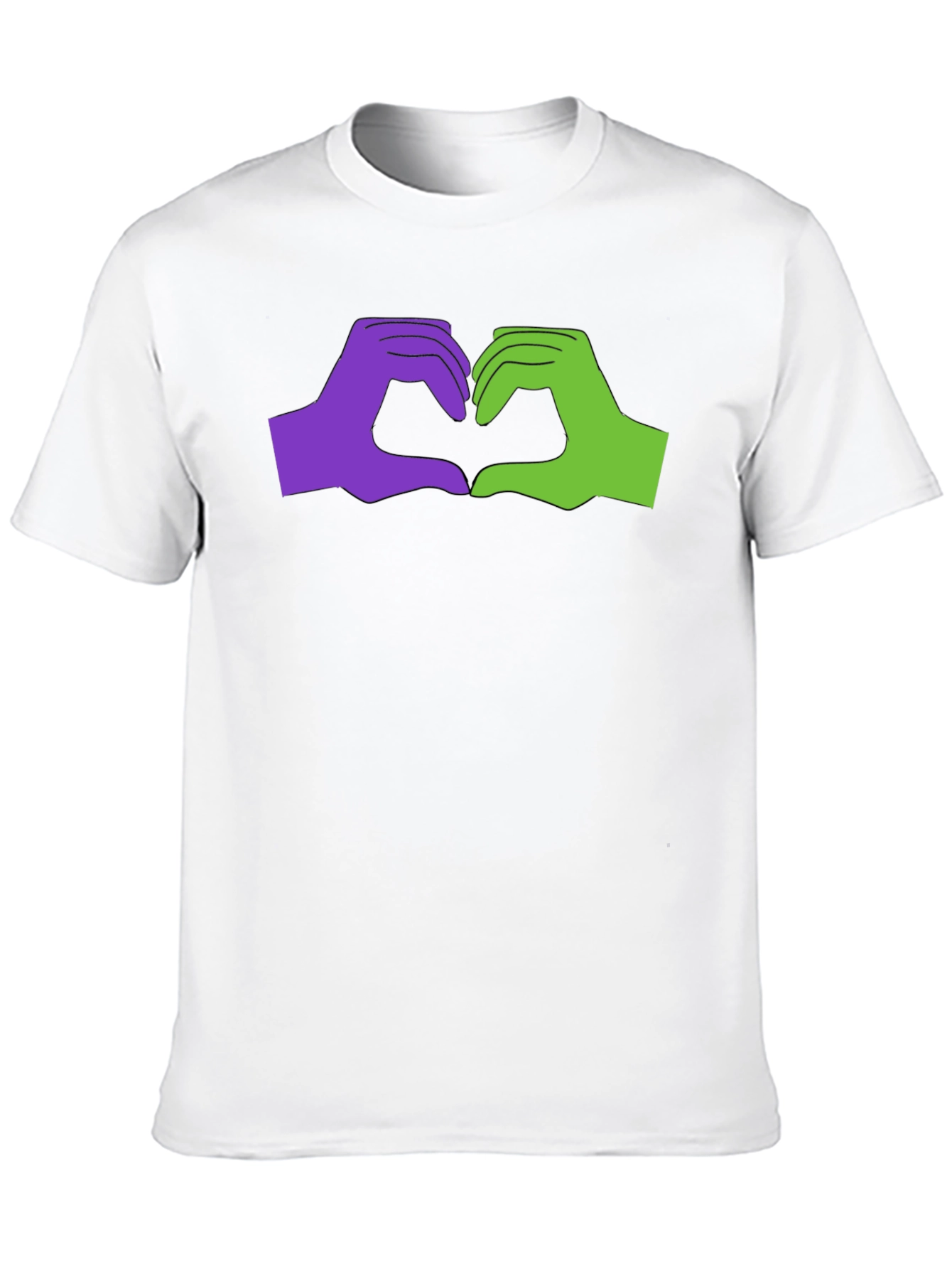 Black Love Sign Language Graphic Tee - Black Cotton T-Shirt view 10