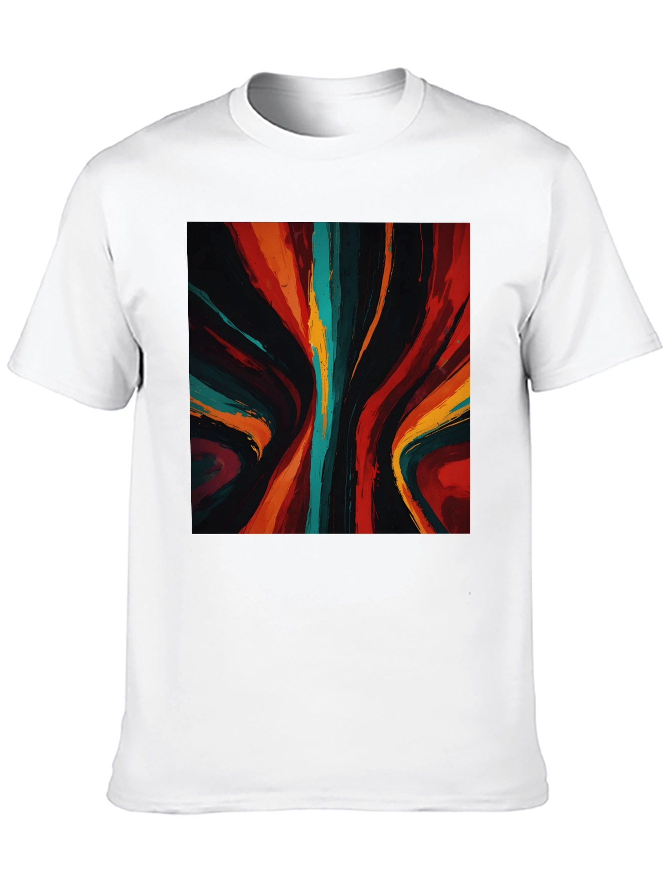 Black Abstract Art Graphic Tee - Bold Black Shirt view 10
