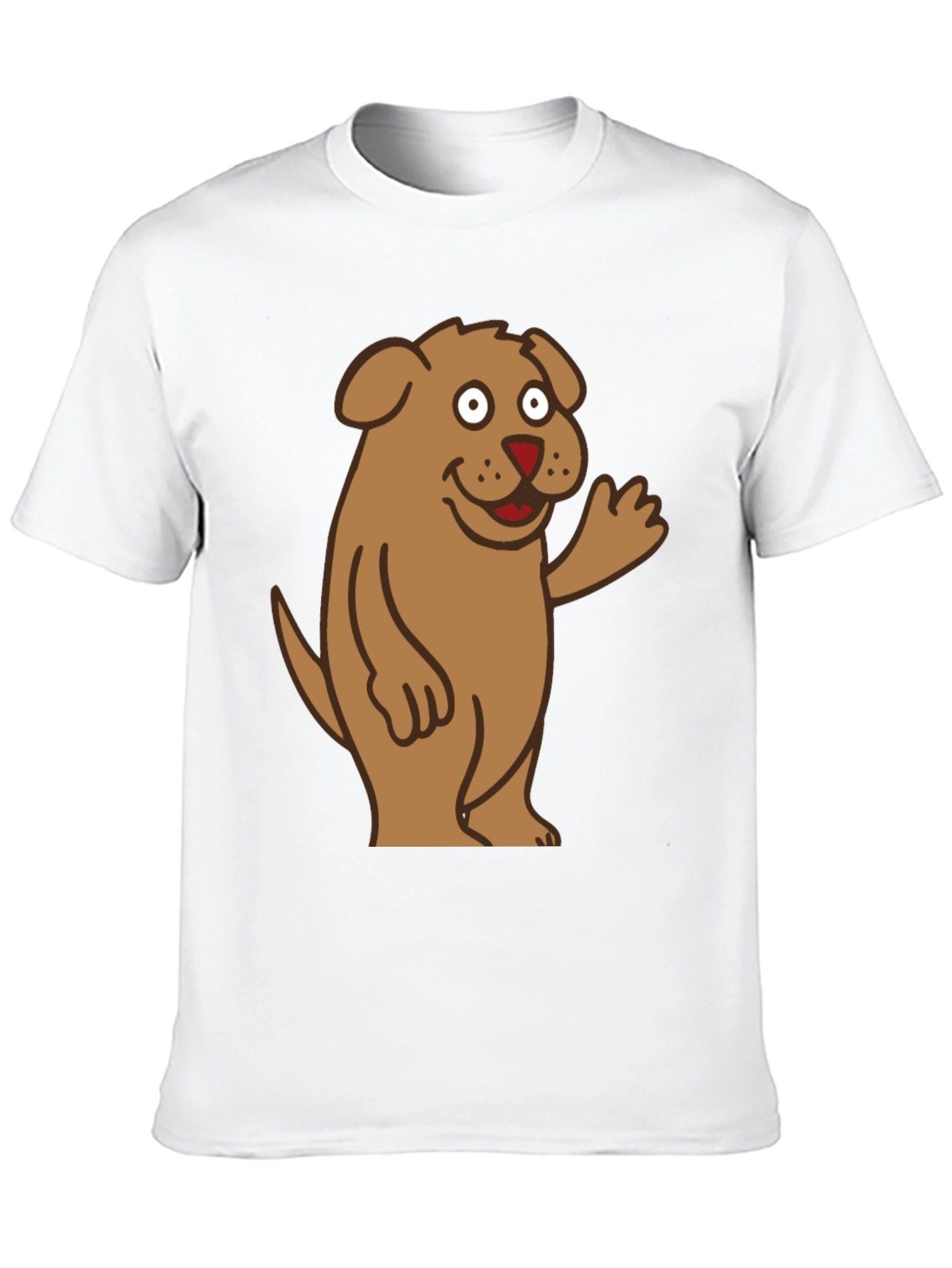 Black Funny Dog Cartoon Black T-Shirt view 10