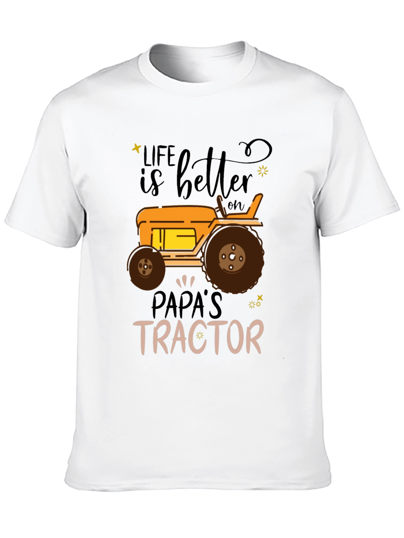 Black Life is Better on Papa's Tractor Black T-Shirt view 10
