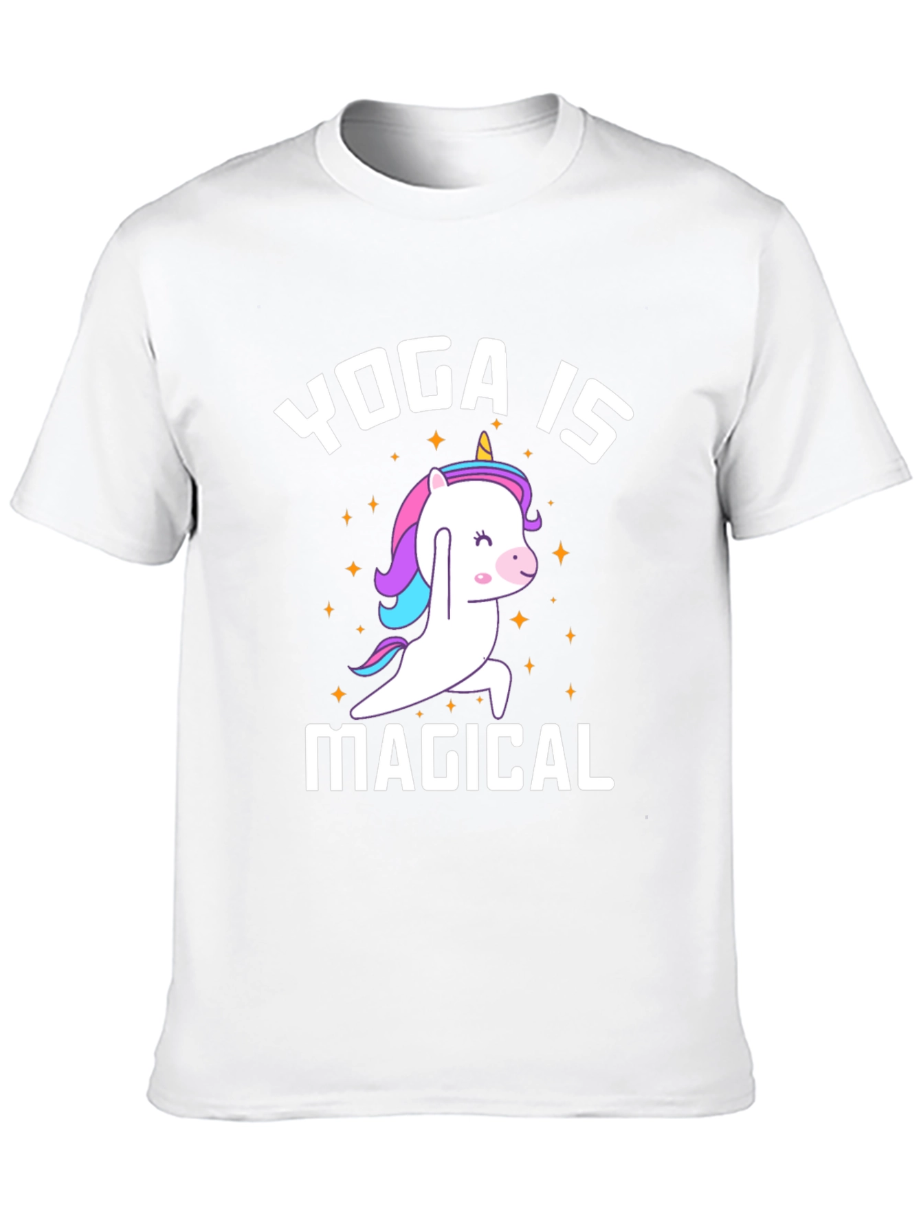 Black Yoga Is Magical Unicorn T-Shirt - Black Cotton Tee view 10