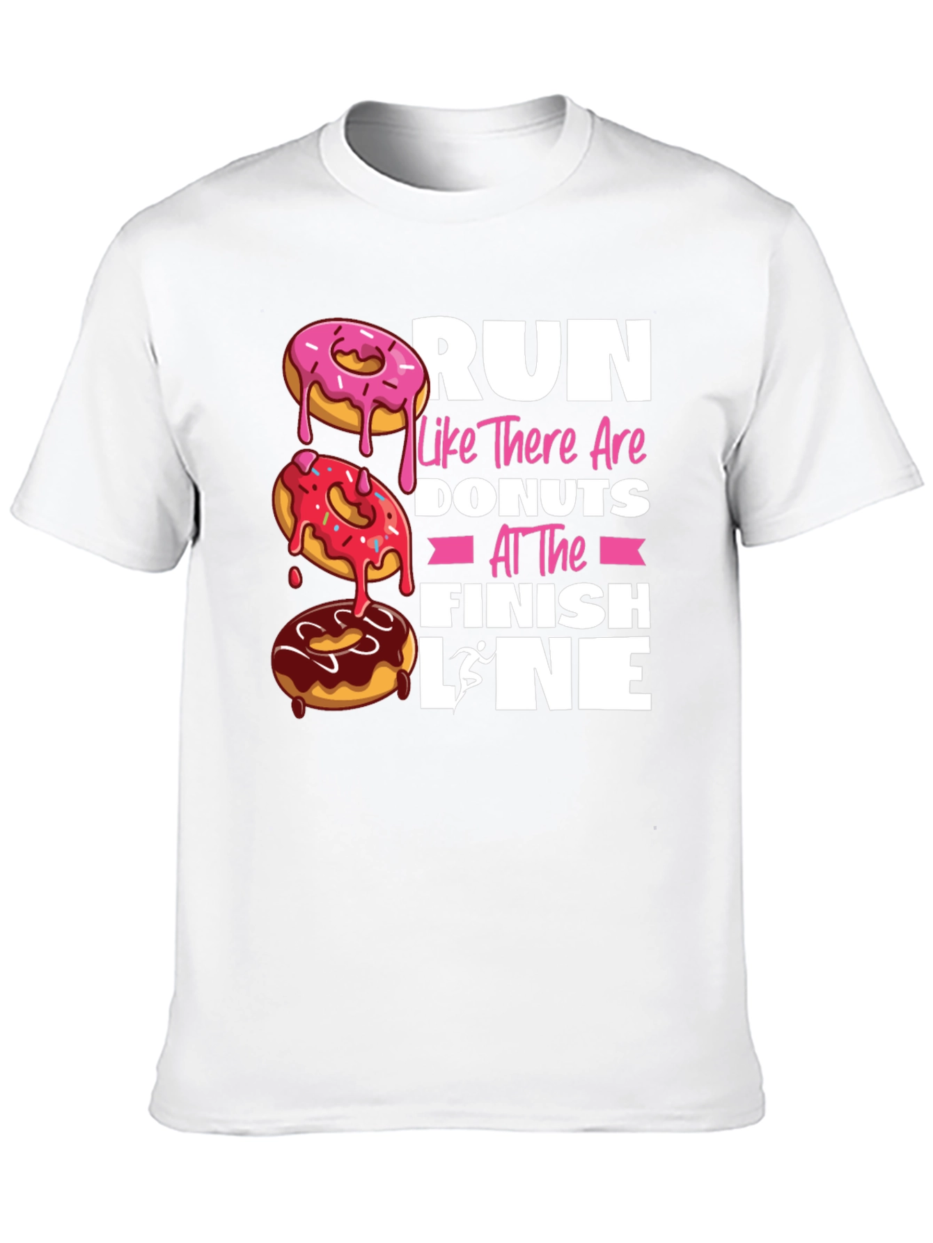 Black Run for Donuts T-Shirt - Funny Fitness Apparel view 10