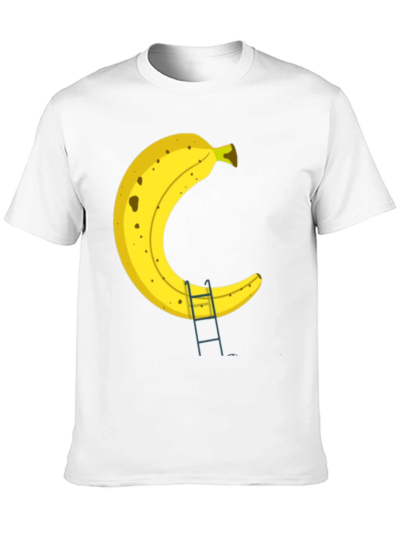 Black Banana Ladder Black T-Shirt - Funny Fruit Graphic Tee view 10